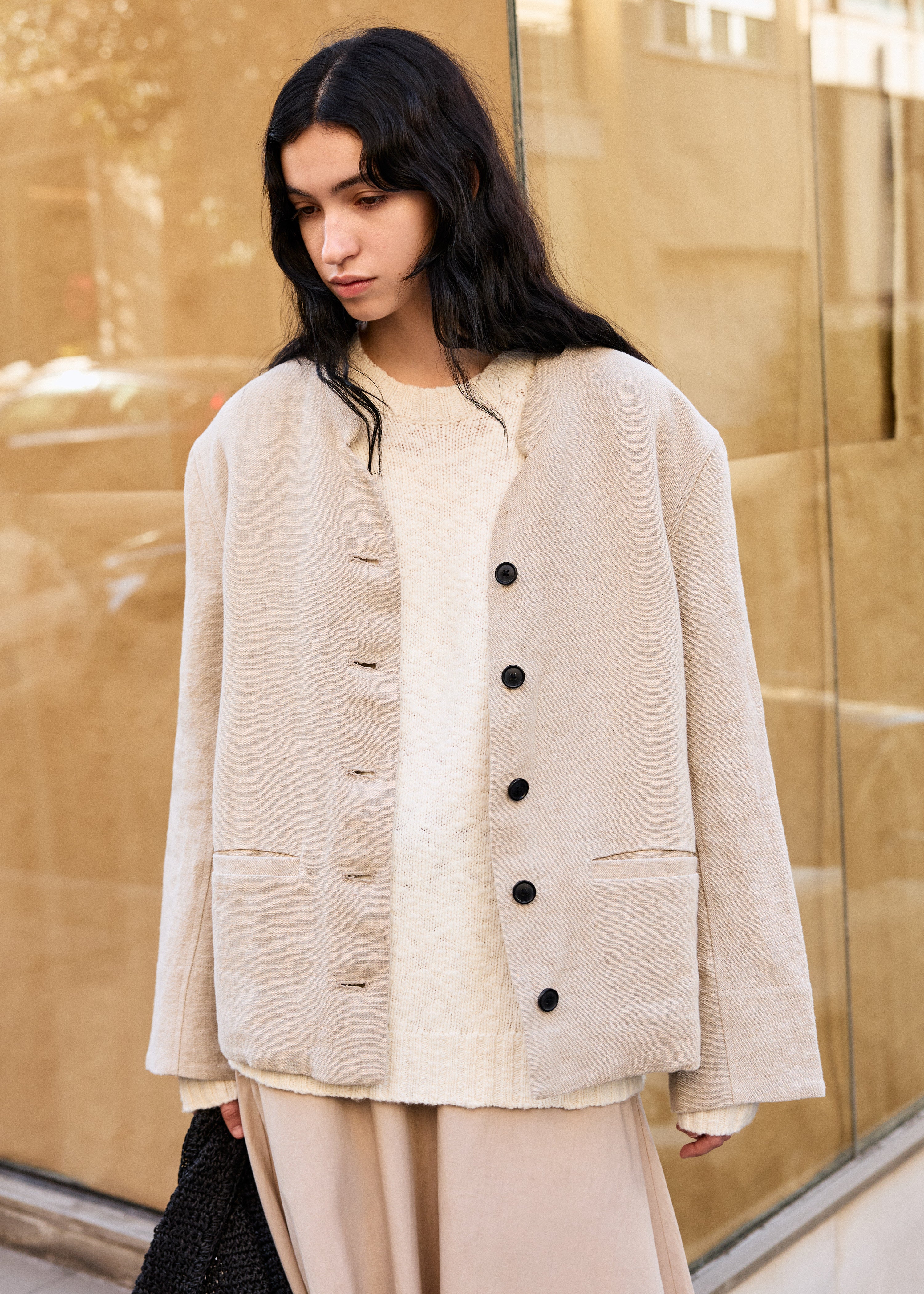 Angela jacket heavy linen | Pure Natural Jacket aiayu