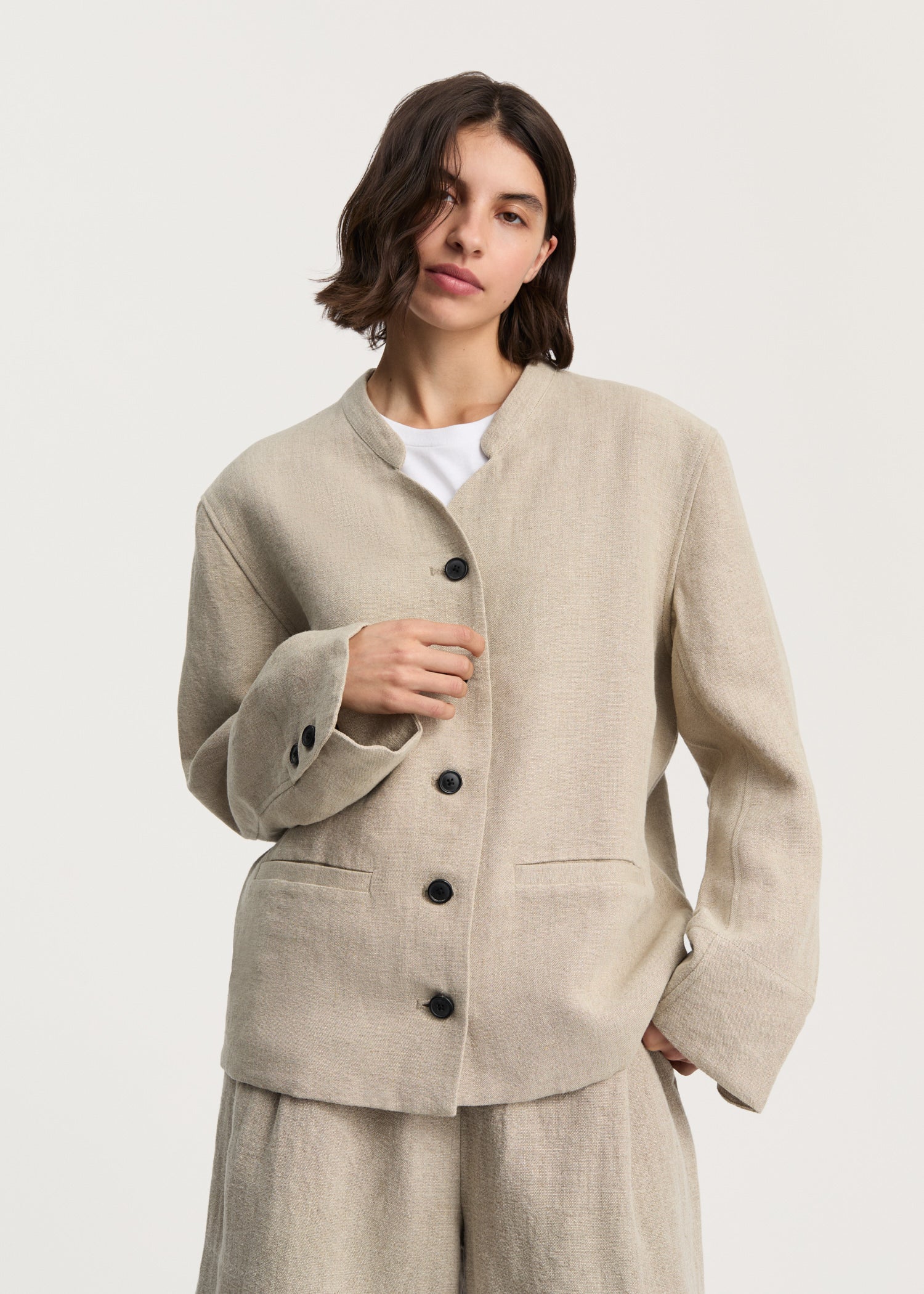 Angela jacket heavy linen | Pure Natural Jacket aiayu