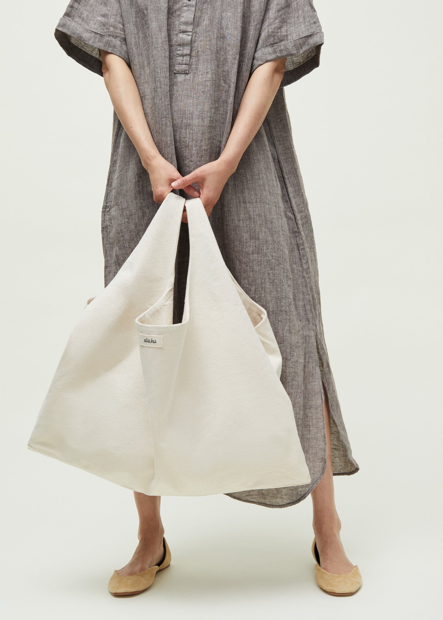 Bag canvas large | Pure Ecru Bag aiayu