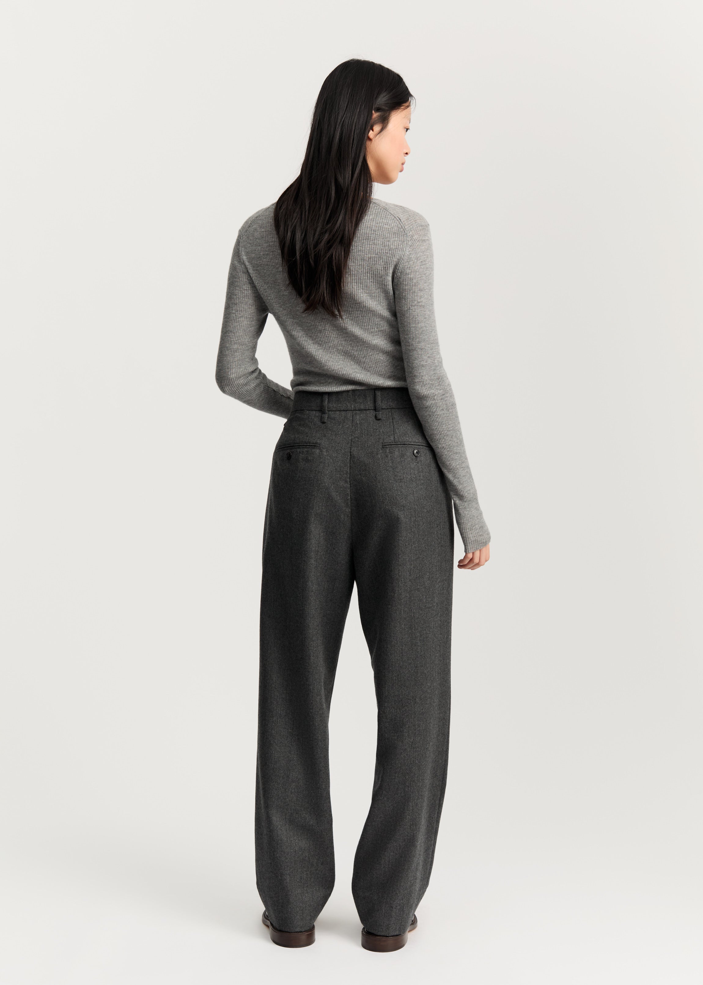 Balder pant – fine wool | Dark Grey Pants aiayu