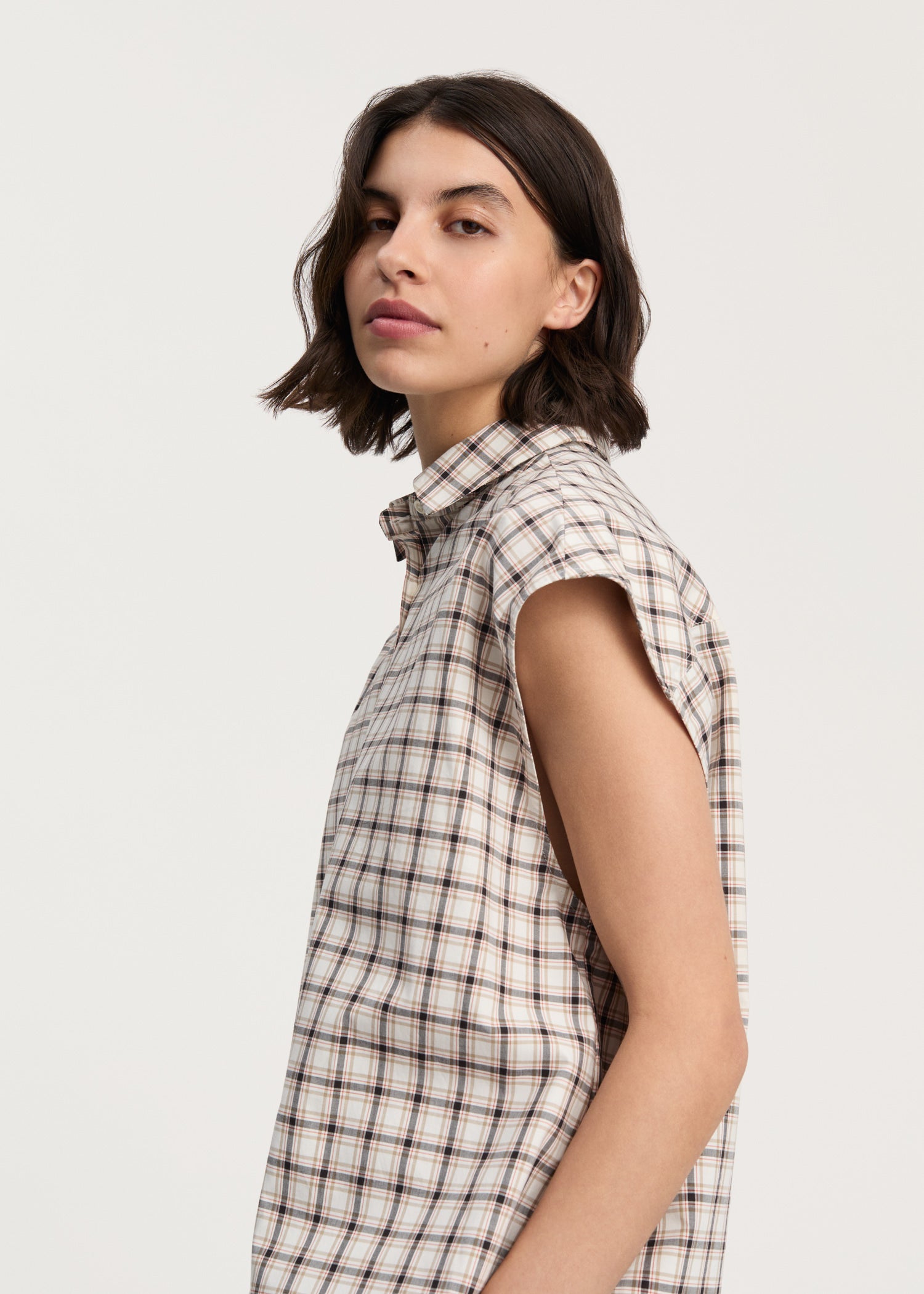 Camal shirt check | Mix Osaka Shirt Woven aiayu