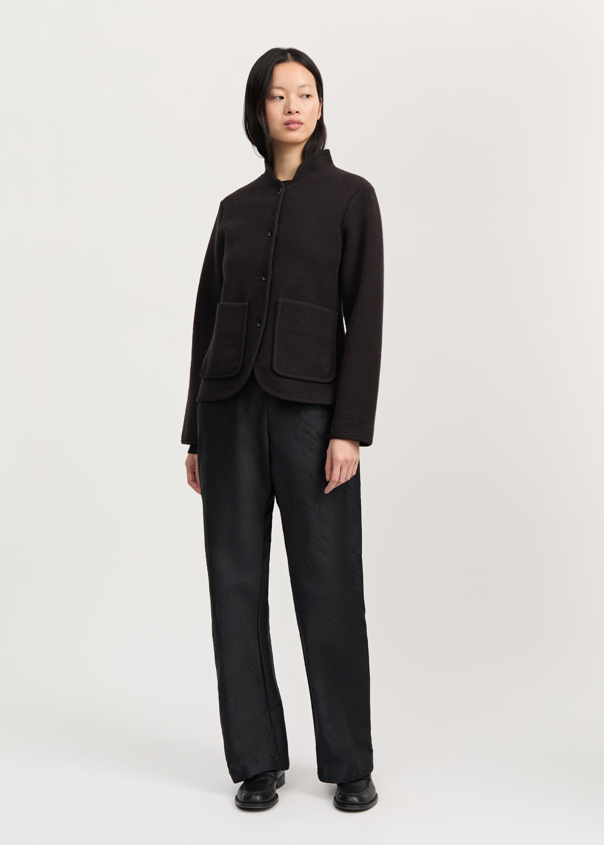 Cara jacket – merino wool | Dark brown Jacket aiayu