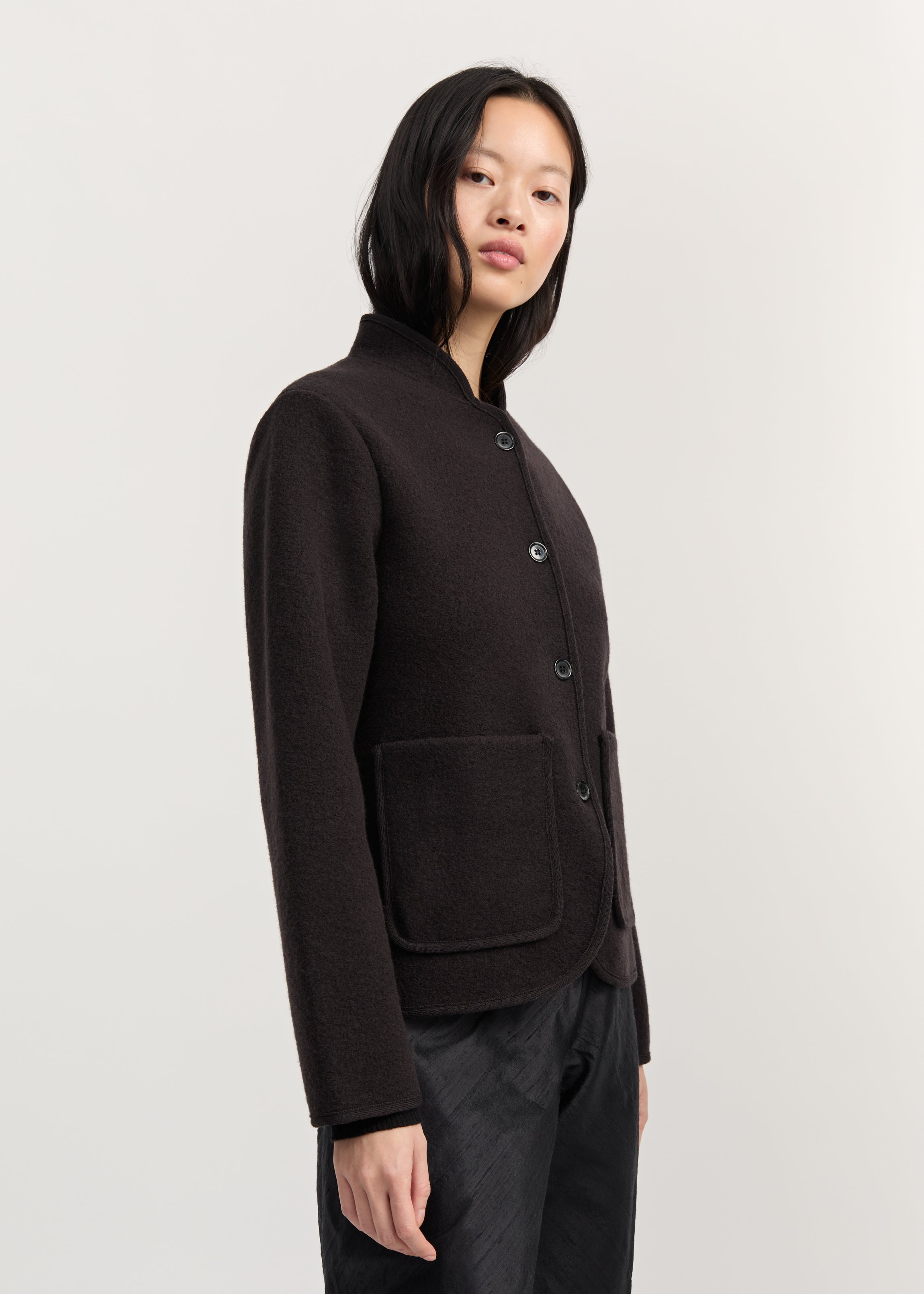 Cara jacket – merino wool | Dark brown Jacket aiayu