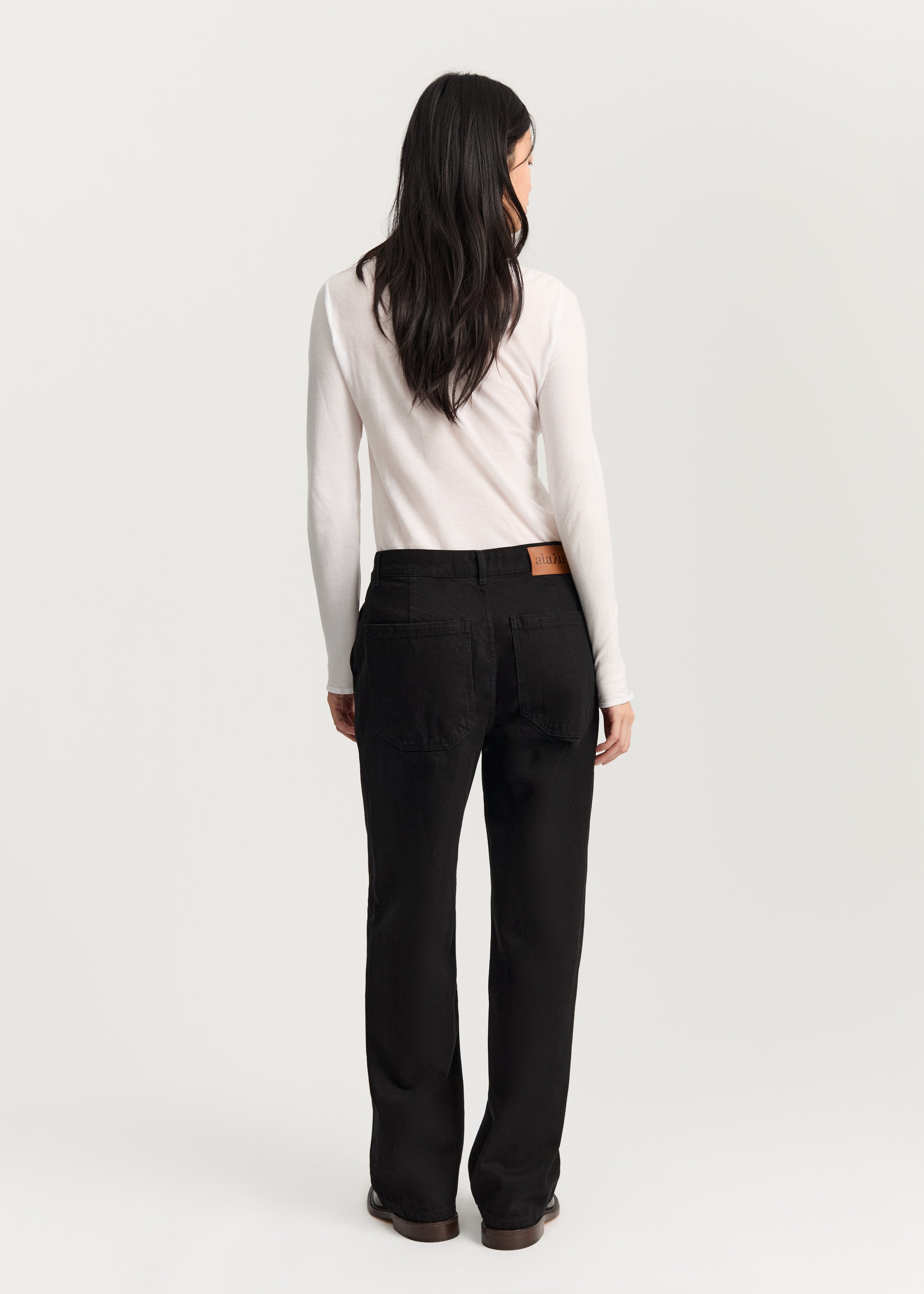 Carlo midwaist wide jeans | Black Tea Jeans aiayu