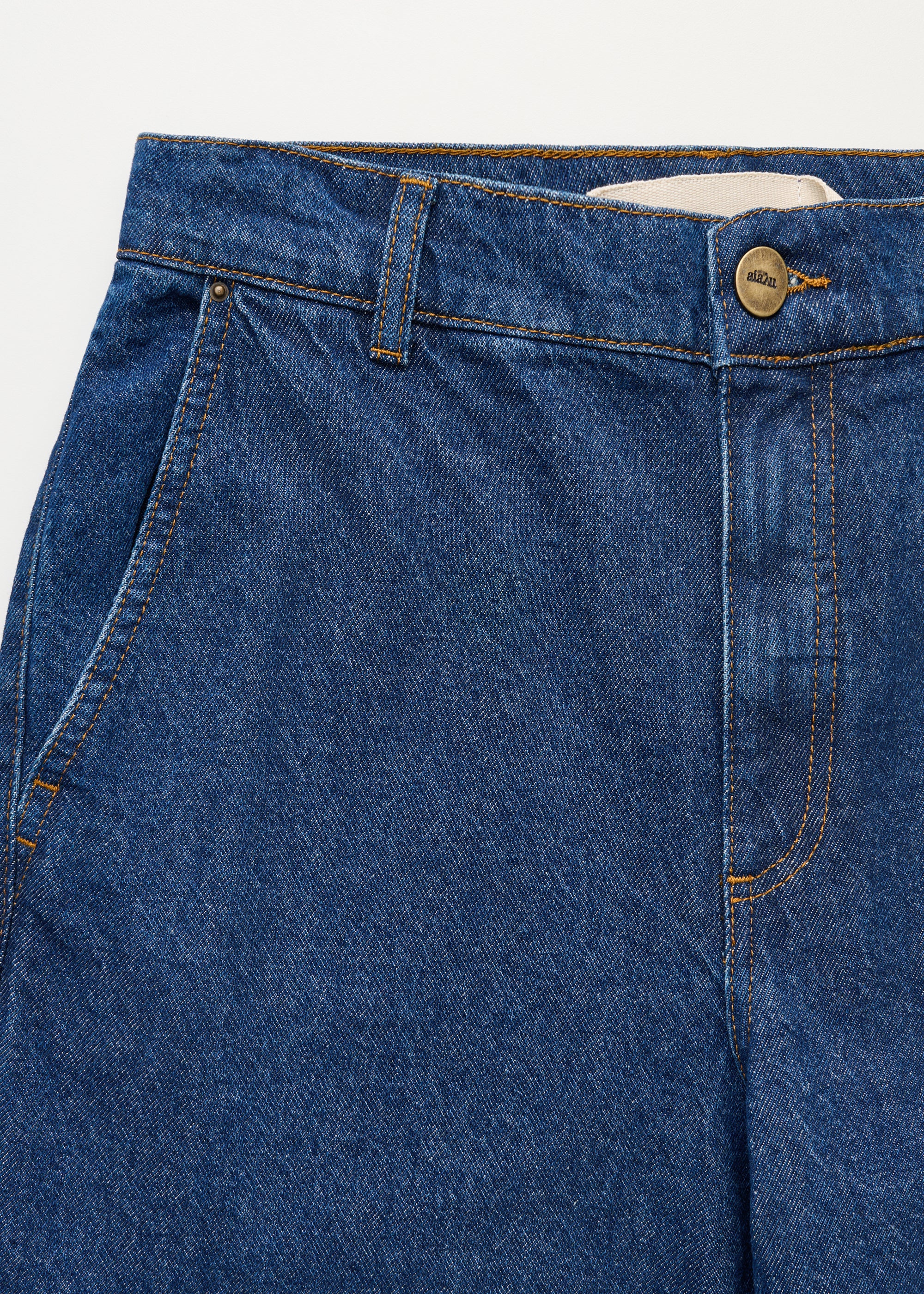Carlo midwaist wide jeans | Mid Blue Jeans aiayu