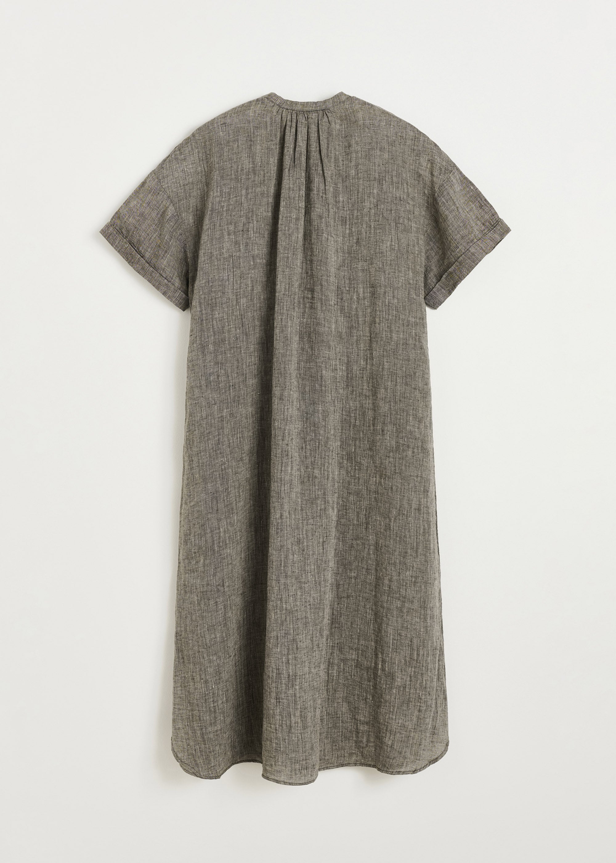 Cille dress linen | Brown Dress aiayu