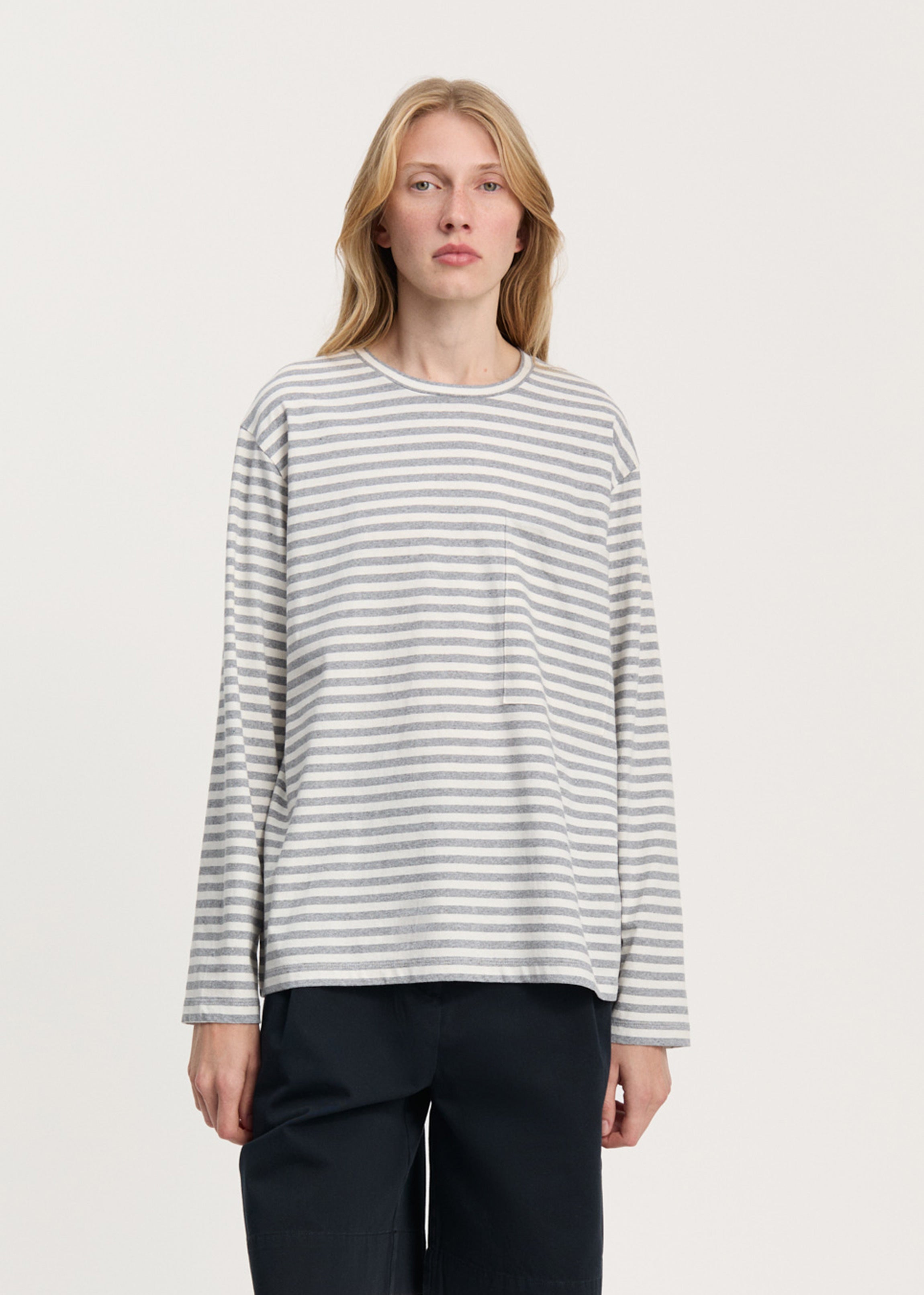 Circular long sleeve melange | Mix Grey Melange