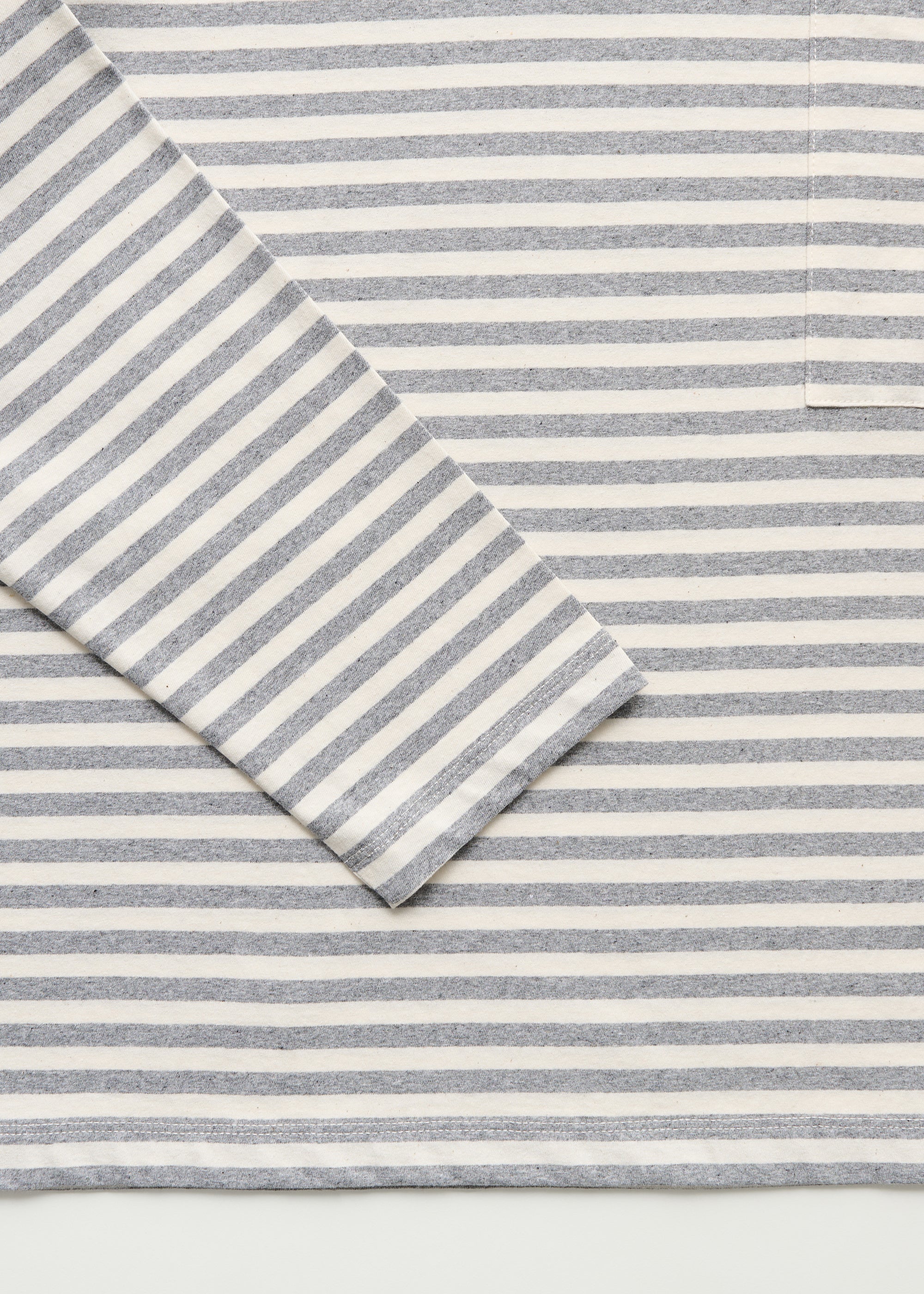 Circular long sleeve melange | Mix Grey Melange T-shirt aiayu