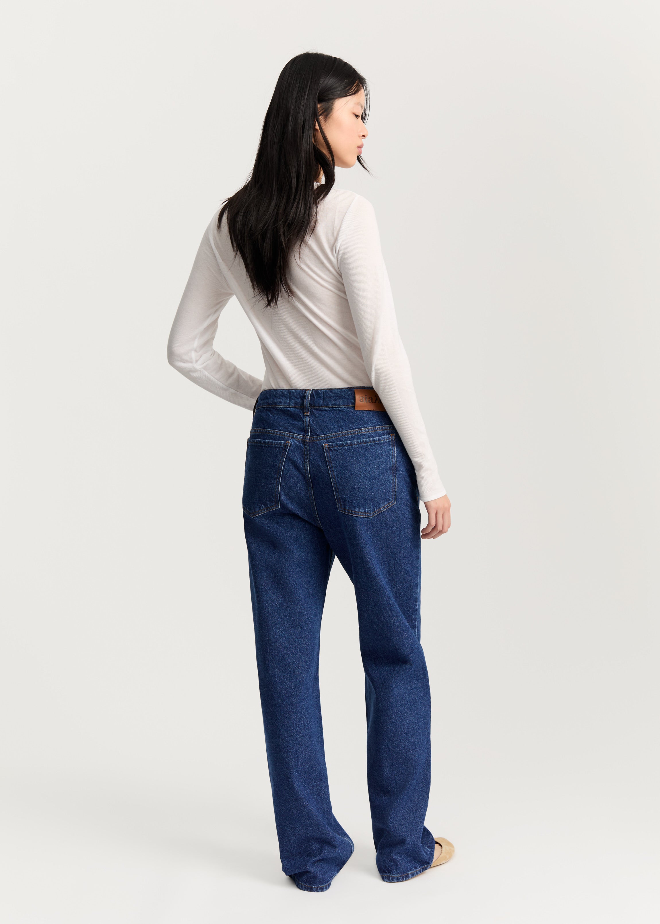 Cooper highwaist straight jeans | Mid Blue Jeans aiayu