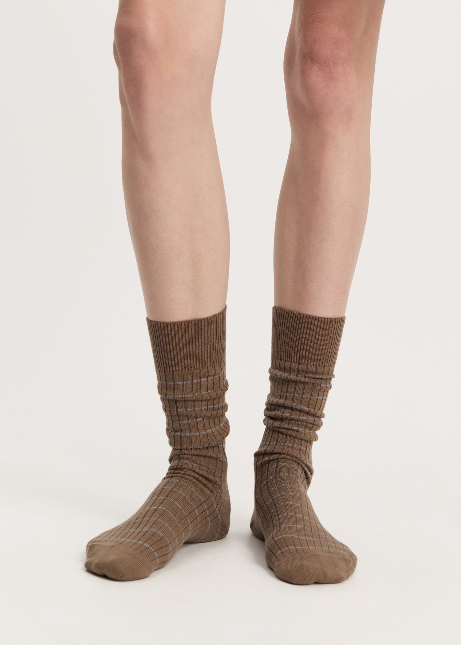 Cotton long socks | Mix Chestnut Socks aiayu