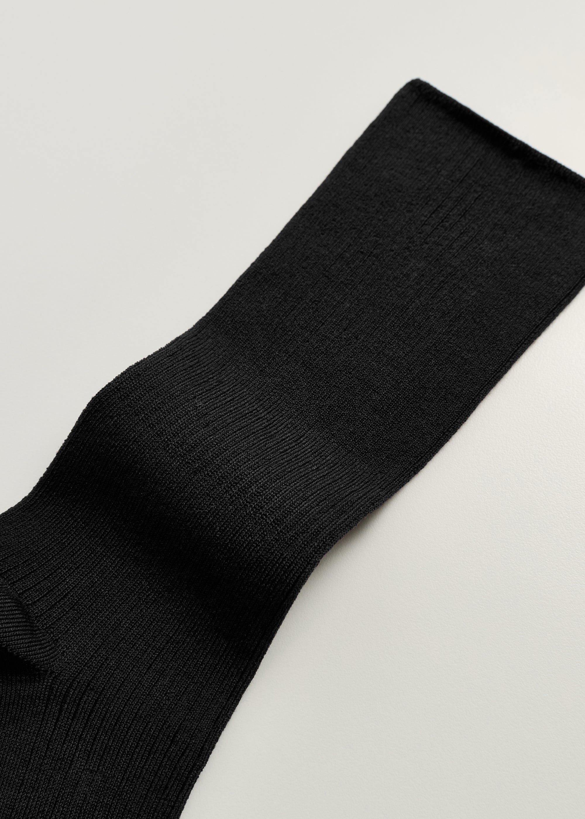 Cotton rib socks | Black Socks aiayu