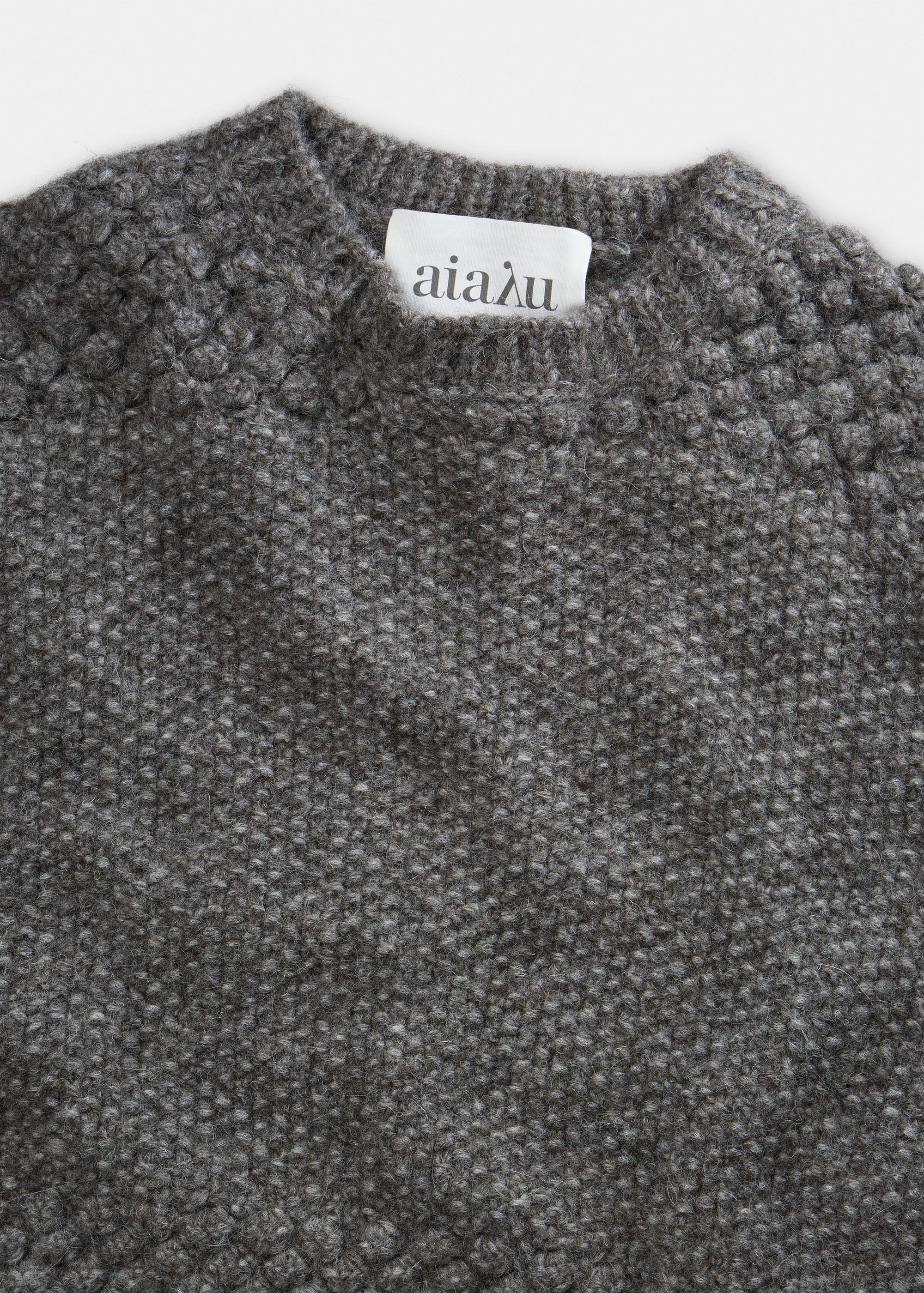 Daniela sweater – llama wool | Pure Dark Grey Sweater aiayu
