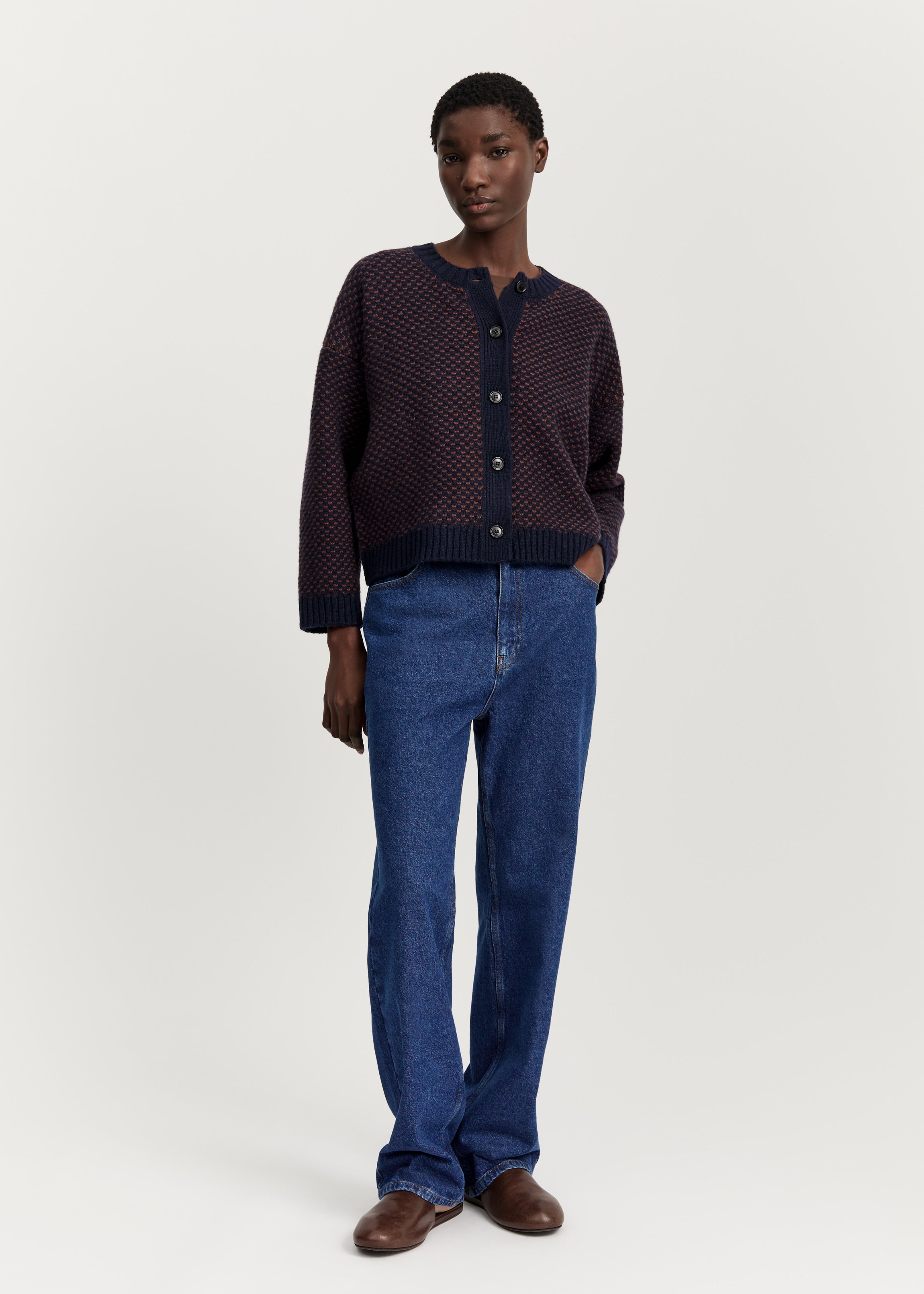 Delores cardigan – sartuul wool | Mix Navy Cardigan aiayu