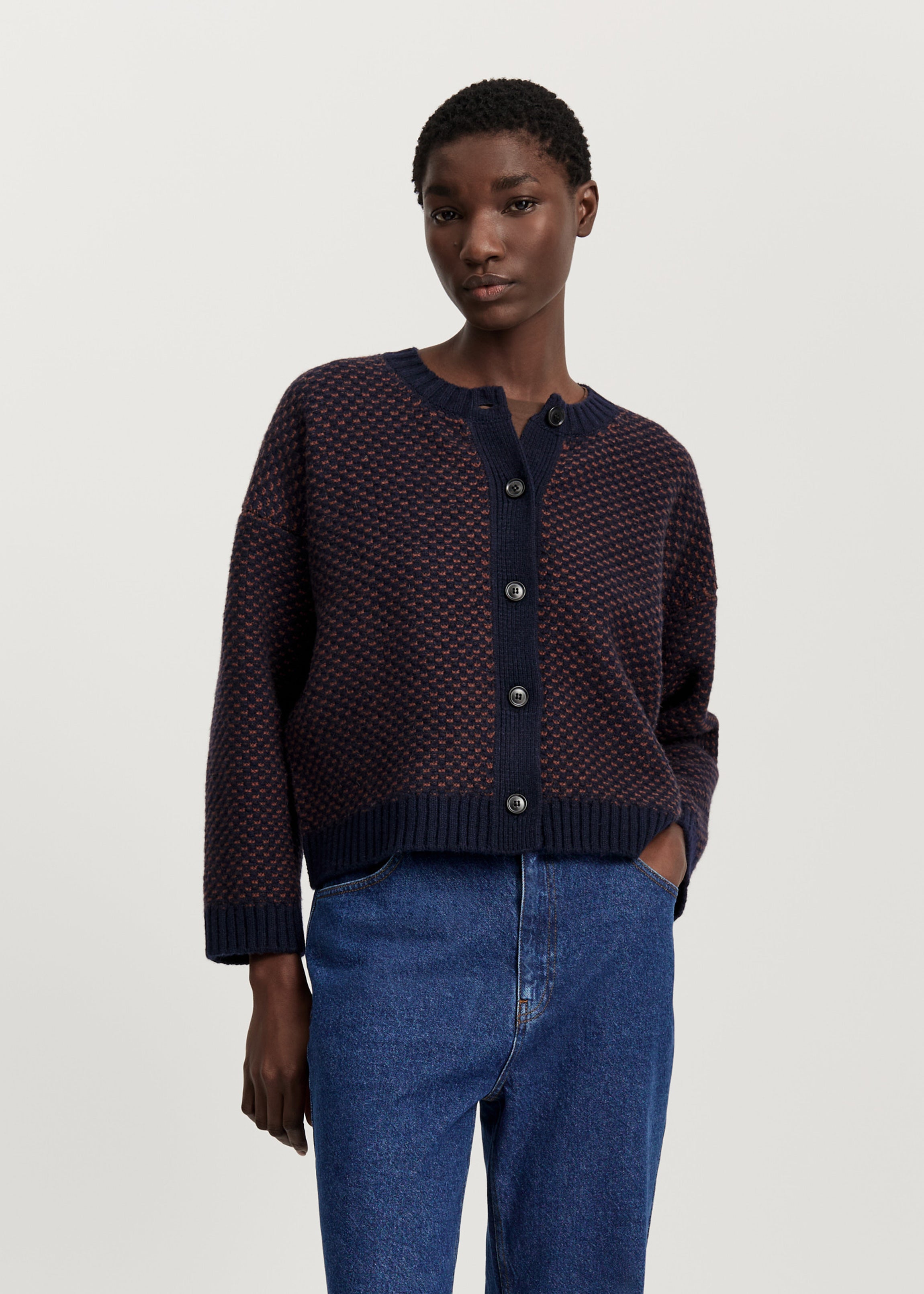 Delores cardigan – sartuul wool | Mix Navy Cardigan aiayu