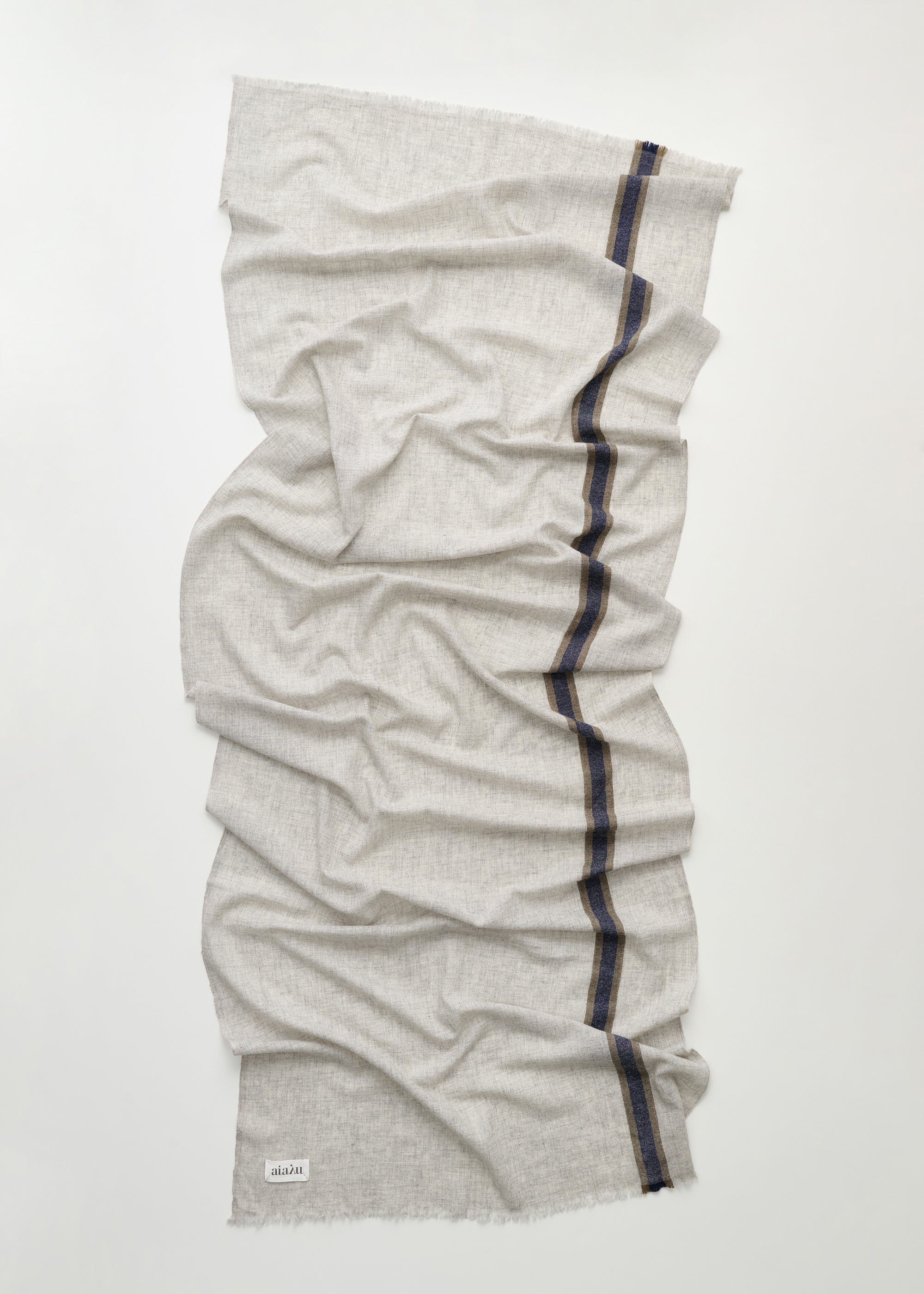 Ema scarf – cashmere | Light Grey Melange Scarf aiayu