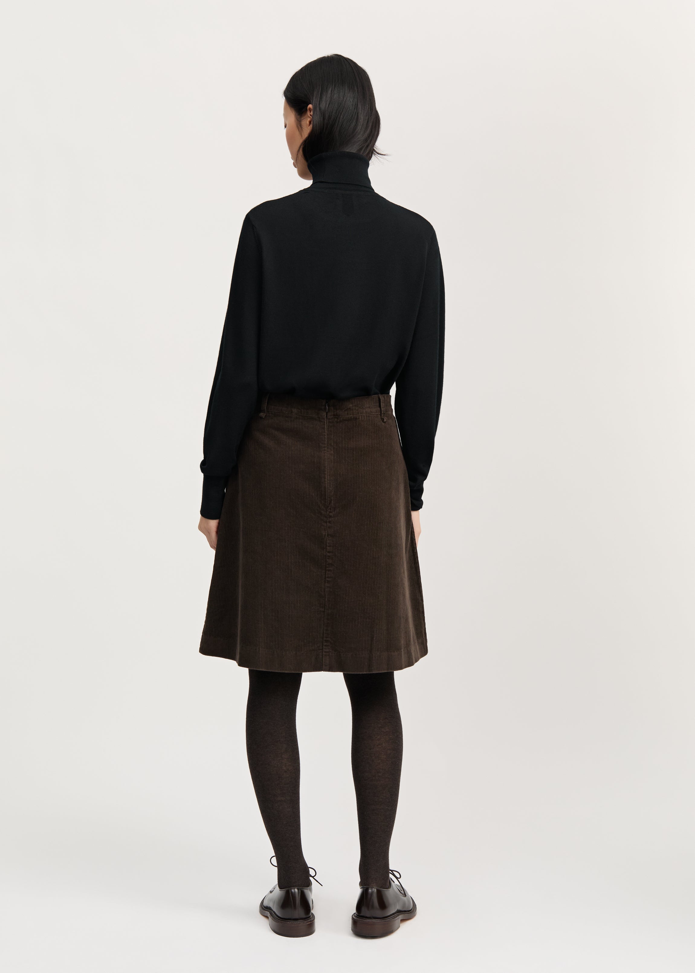 Estelle skirt short corduroy | Smokey Brown Skirt aiayu
