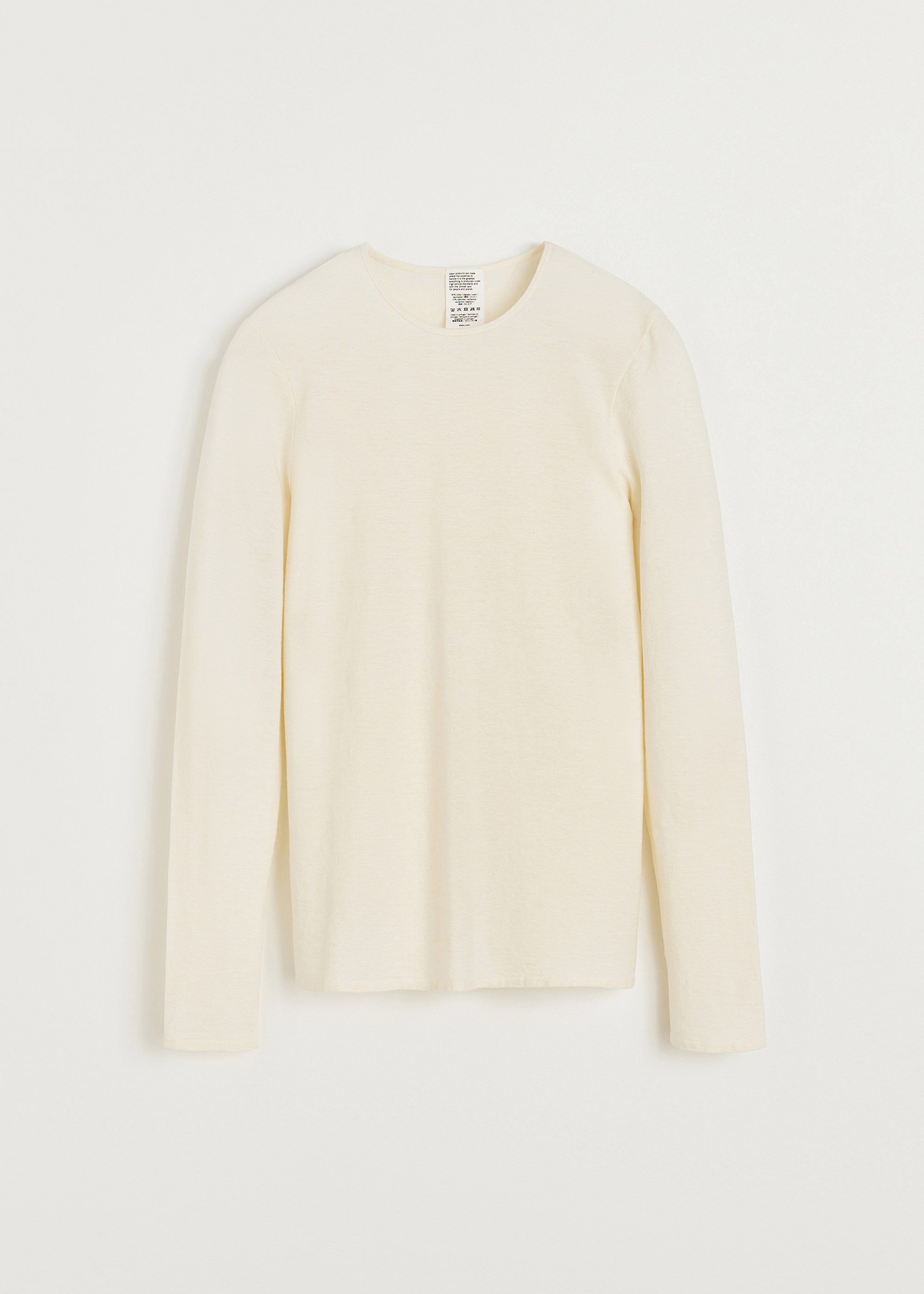 Gentle long sleeve – cashmere | Pure Ecru Blouse aiayu