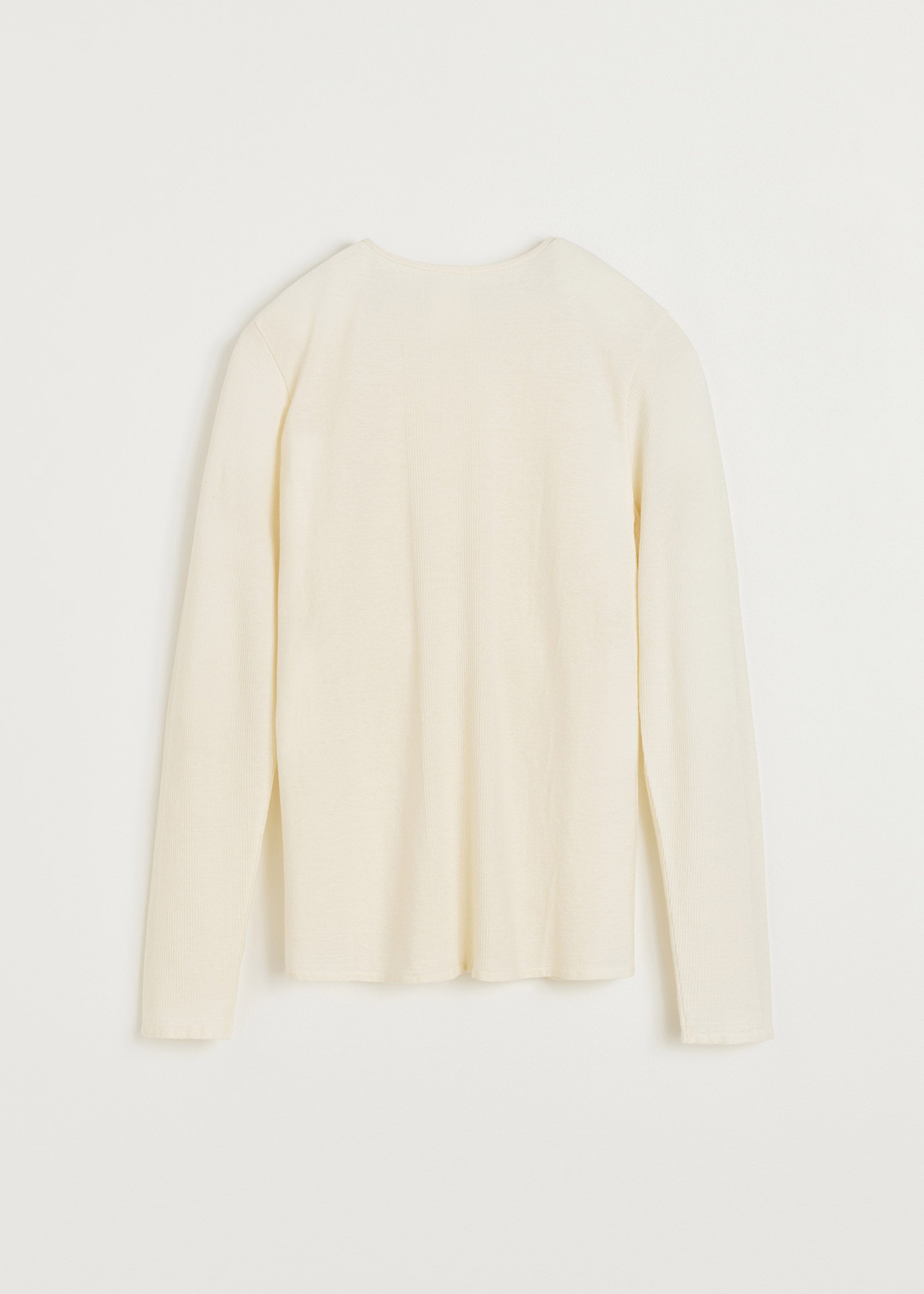 Gentle long sleeve – cashmere | Pure Ecru Blouse aiayu
