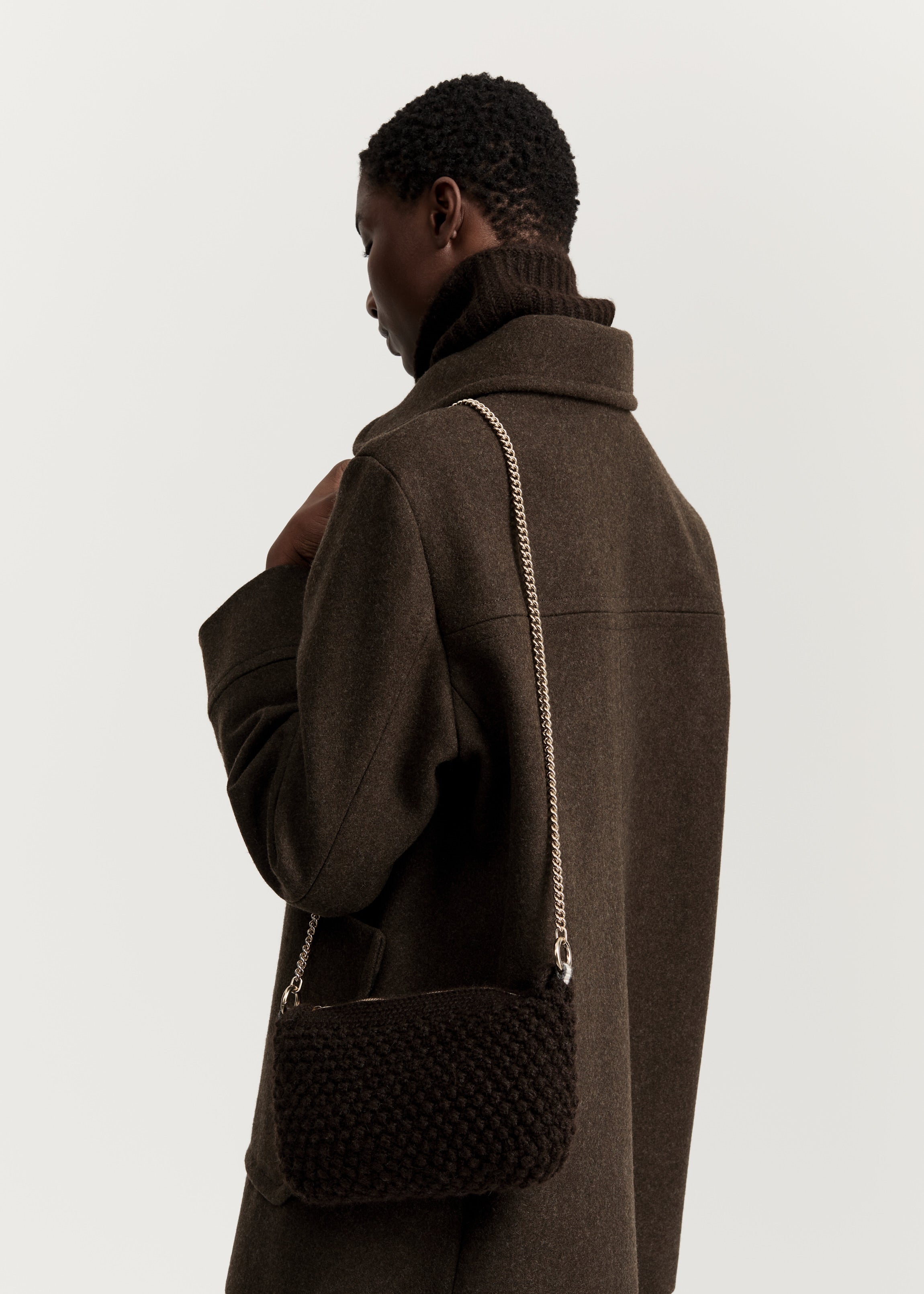 Helen chain classic bag | Dark Brown Purse aiayu