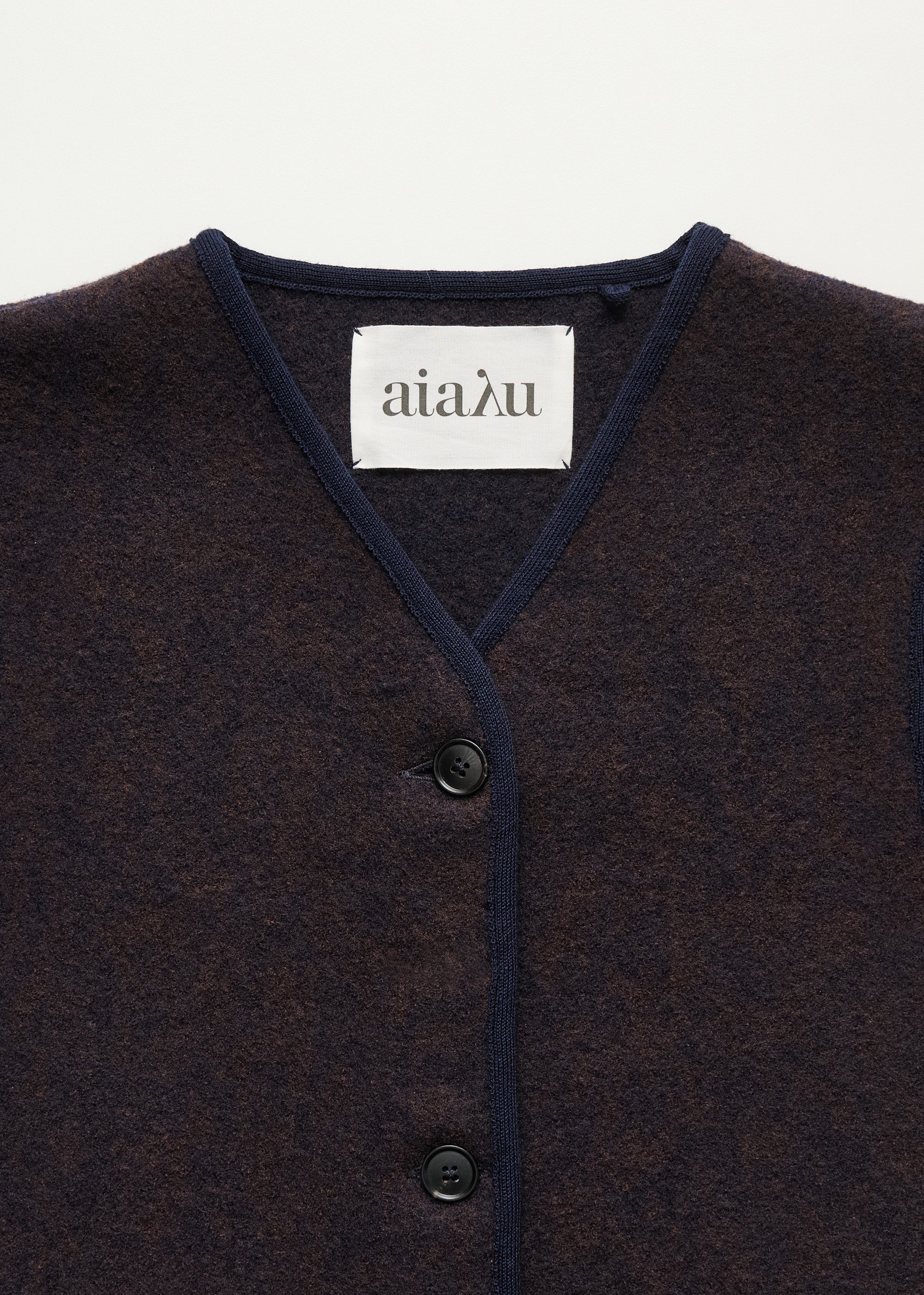 Hilda vest – pure merino wool | Navy Melange Vest aiayu