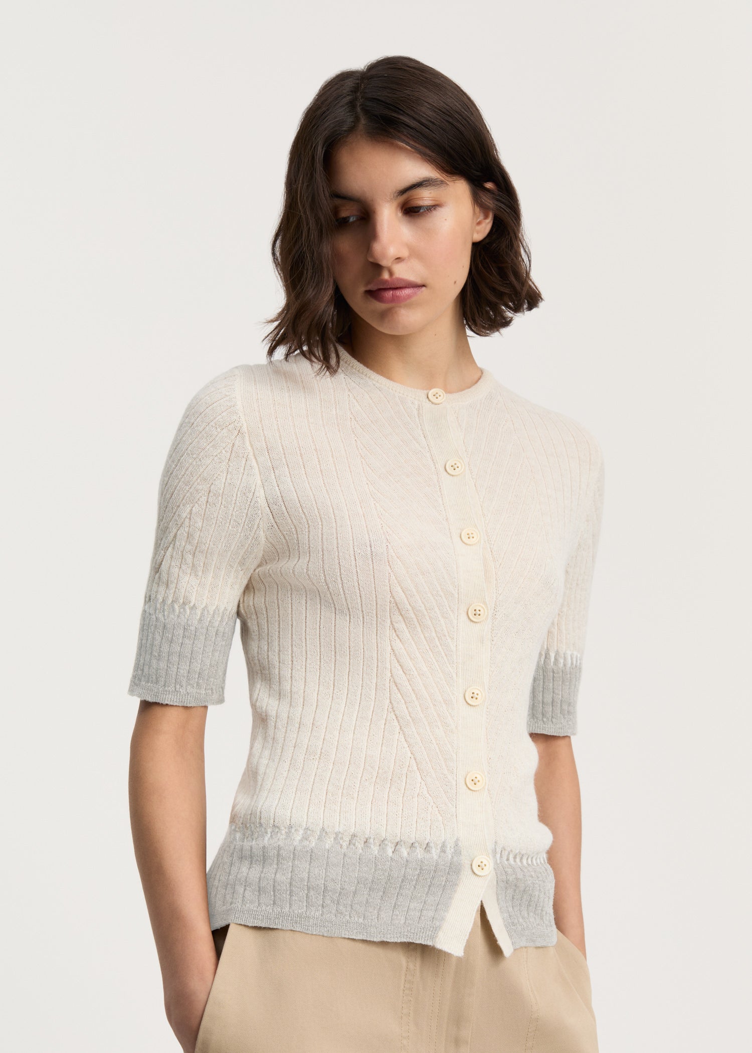 Hira cardigan – pure llama | Mix Albicant Cardigan aiayu