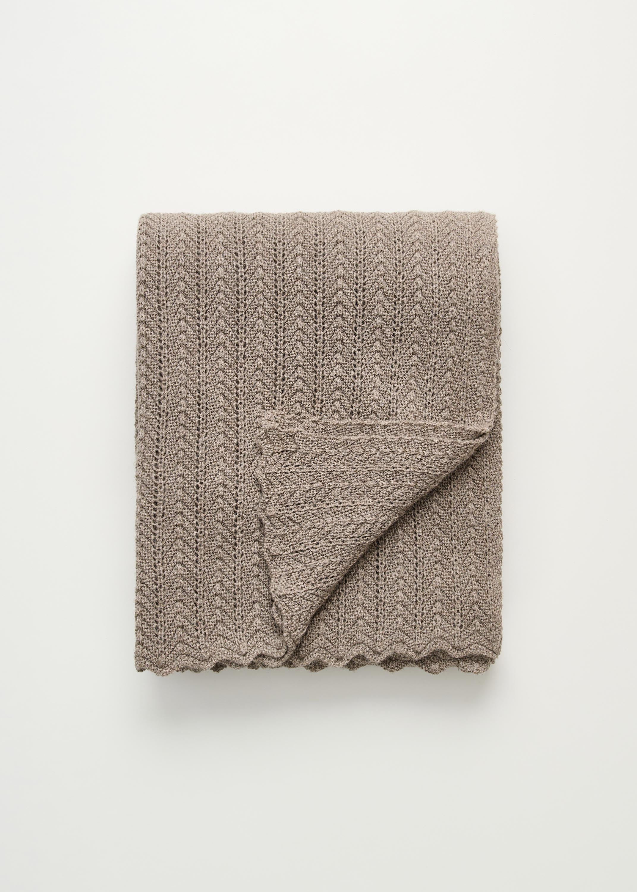 Hollie classic throw - 130x160 | Pure Nougat Melange Throw aiayu