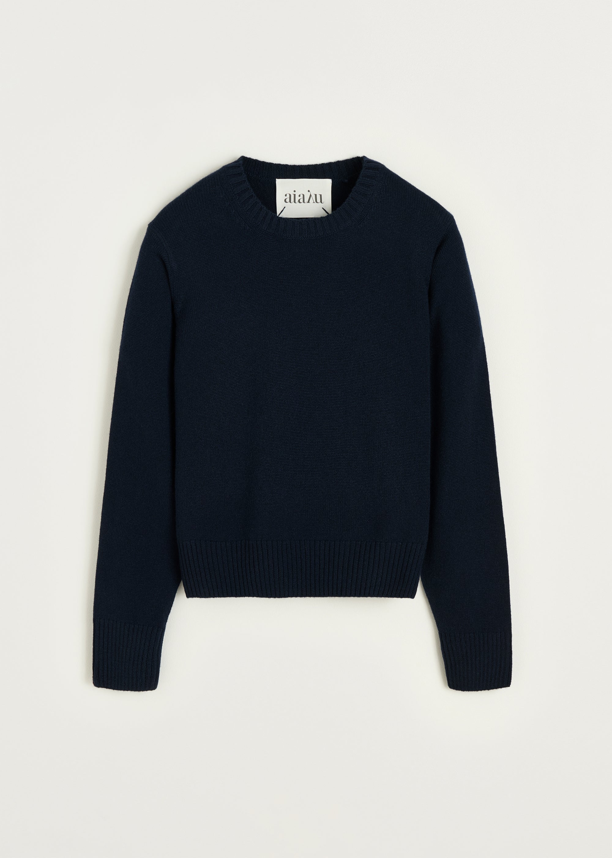 Inga sweater – pure cashmere | Black Blue Sweater aiayu