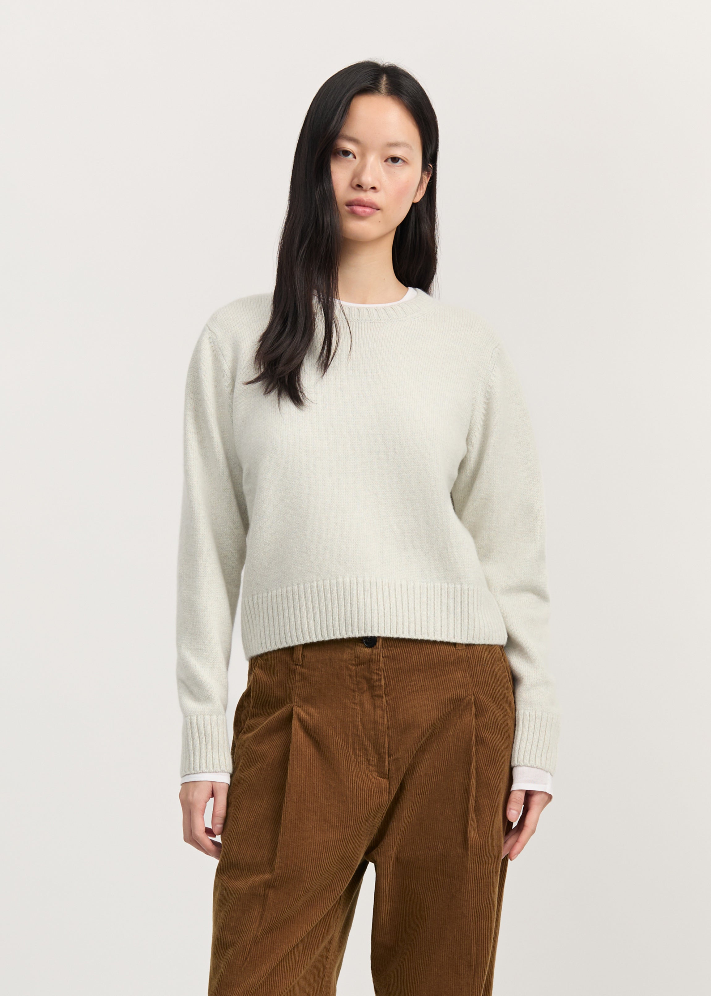 Inga sweater – cashmere | Dove Mouline Sweater aiayu