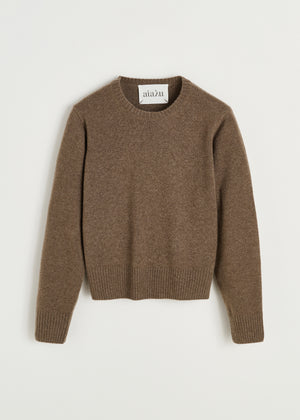 Inga sweater – pure cashmere | Pure Dark Brown Sweater aiayu