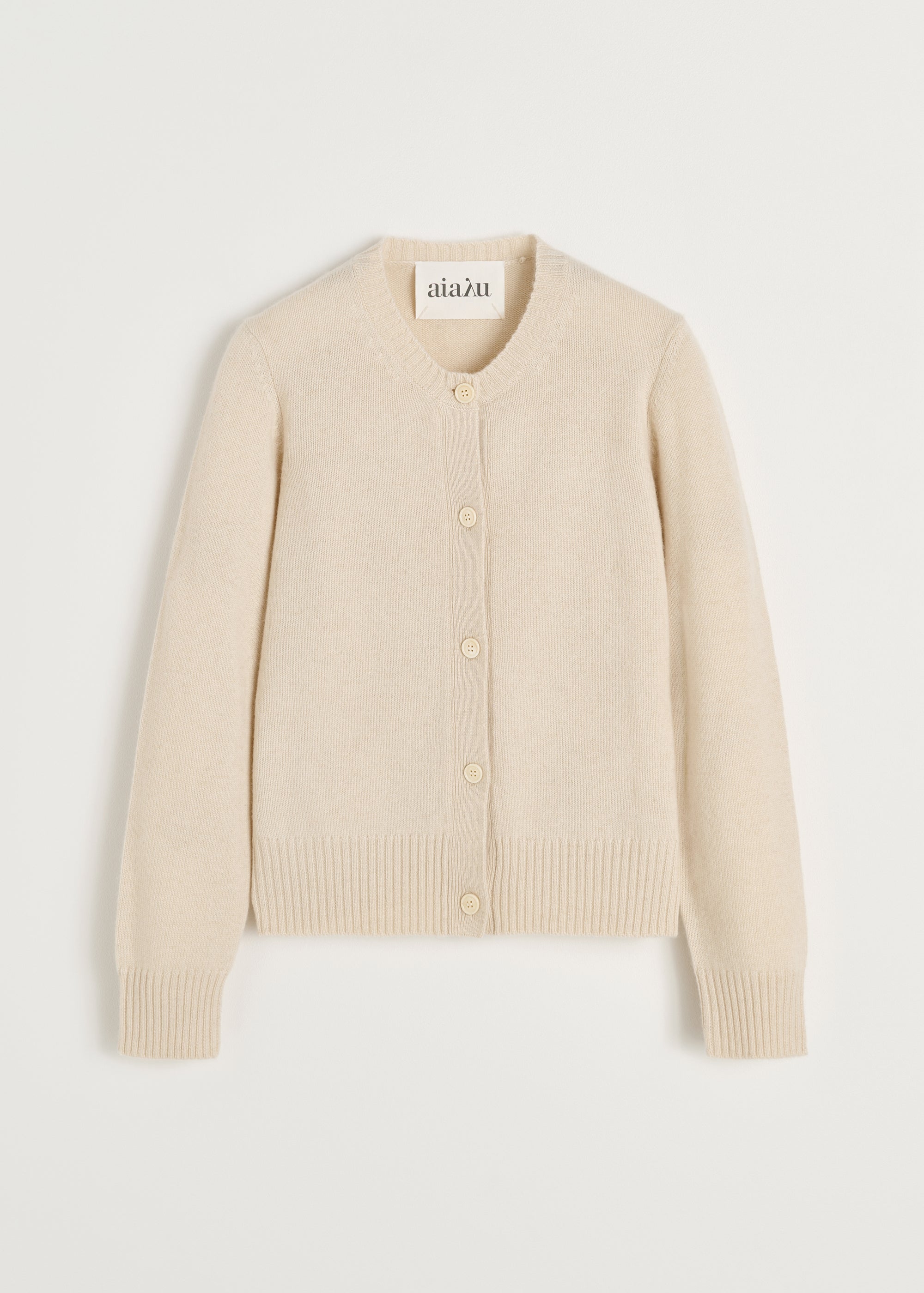 Ingolf cardigan – pure cashmere | Pure Ecru Sweater aiayu