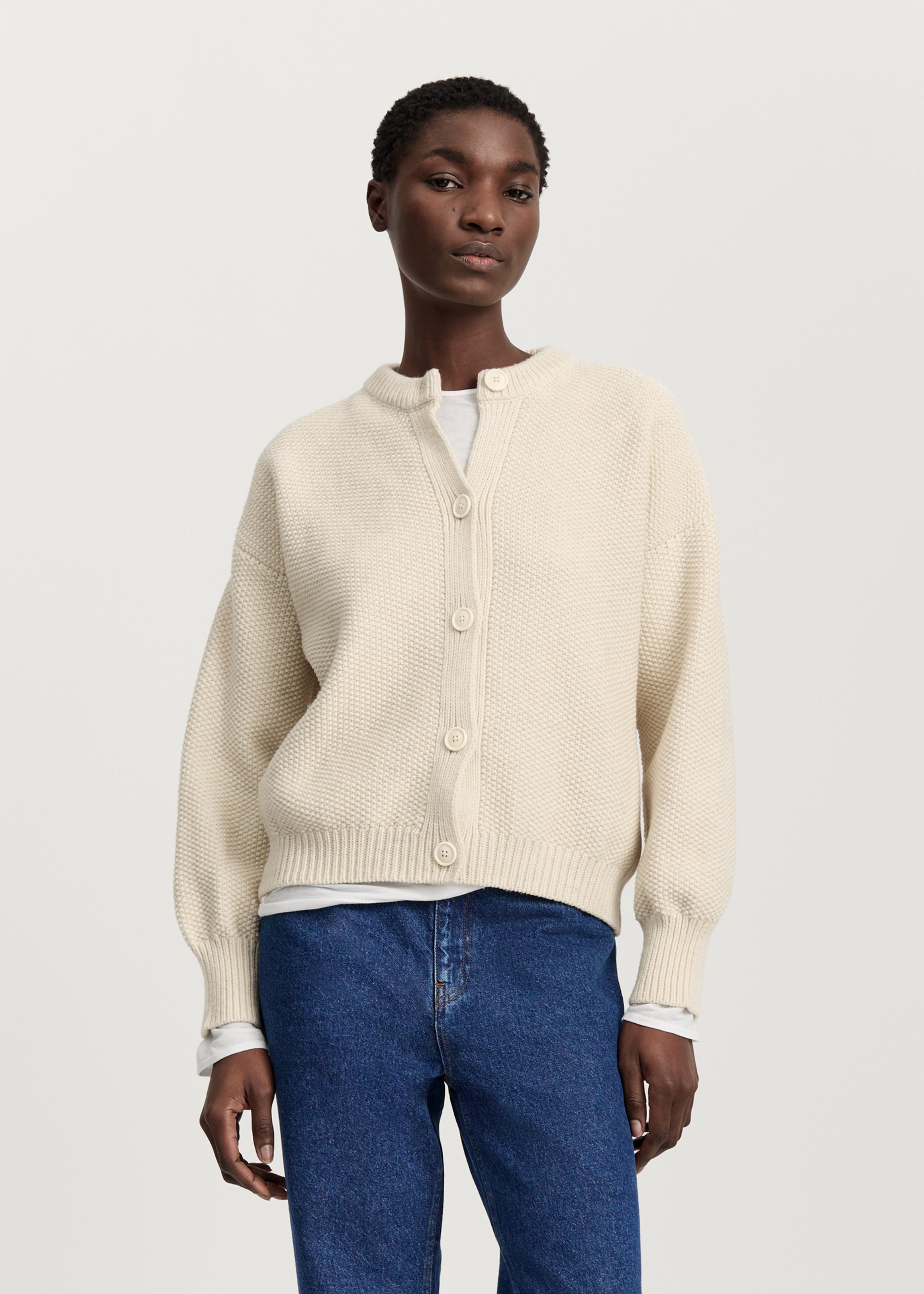 Irena cardigan – highland wool | Pure Ecru Cardigan aiayu