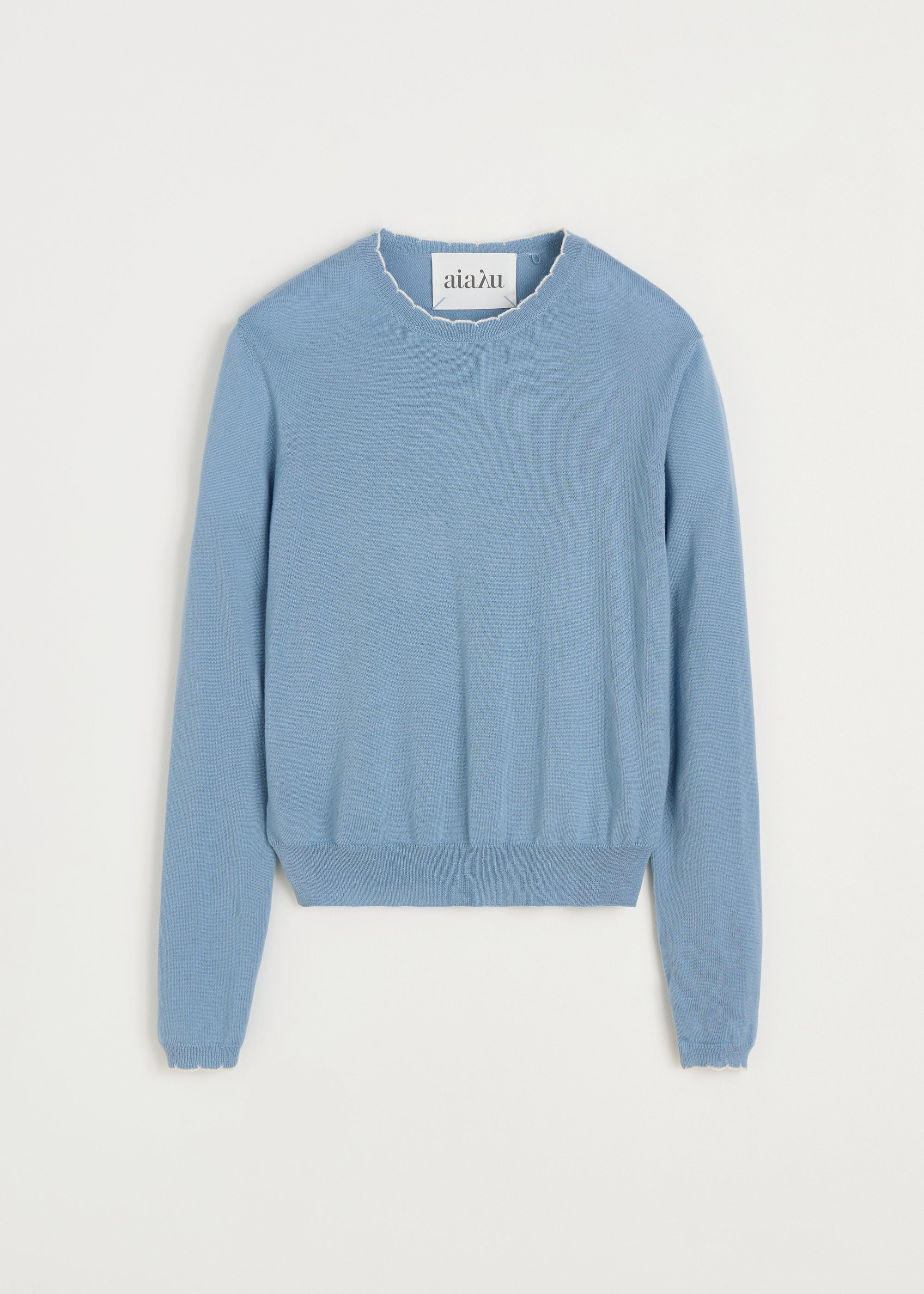 Isha sweater – pure merino wool | Opal Blue Sweater aiayu