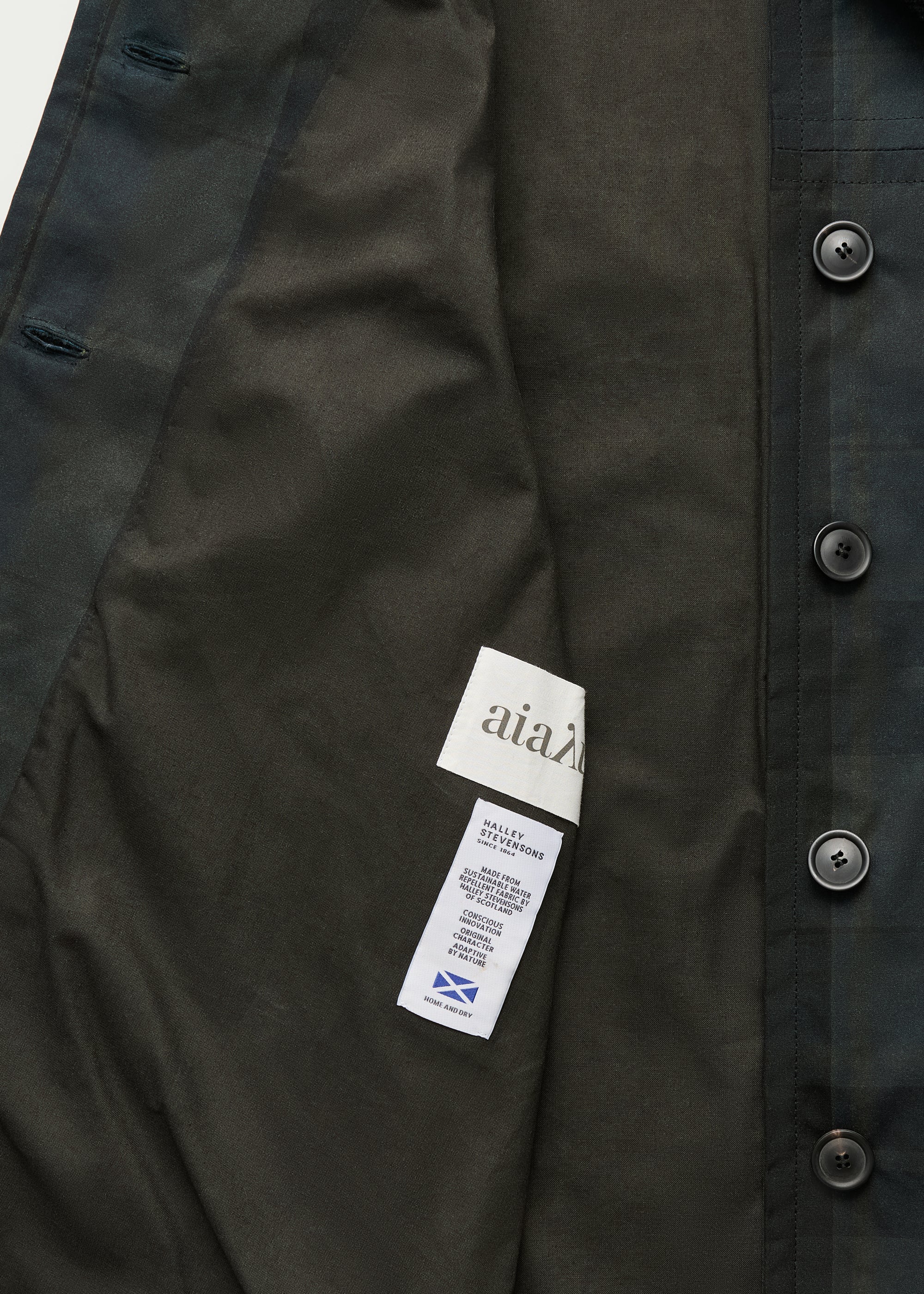 Jamie jacket check – oilskin silkwax | Foxleigh Jacket aiayu