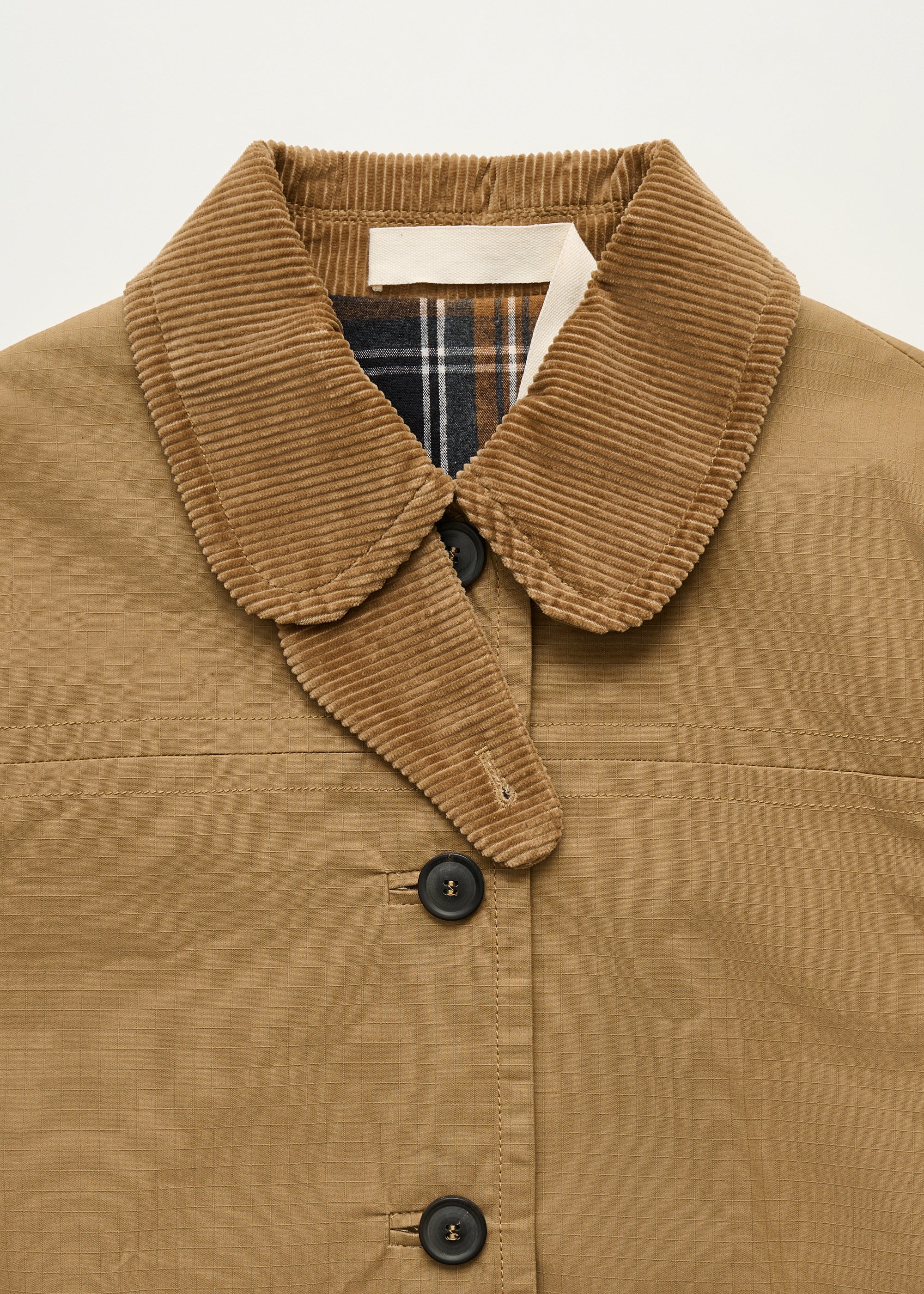 Jamie jacket ripstop – oilskin hybrid | Warm Khaki Jacket aiayu