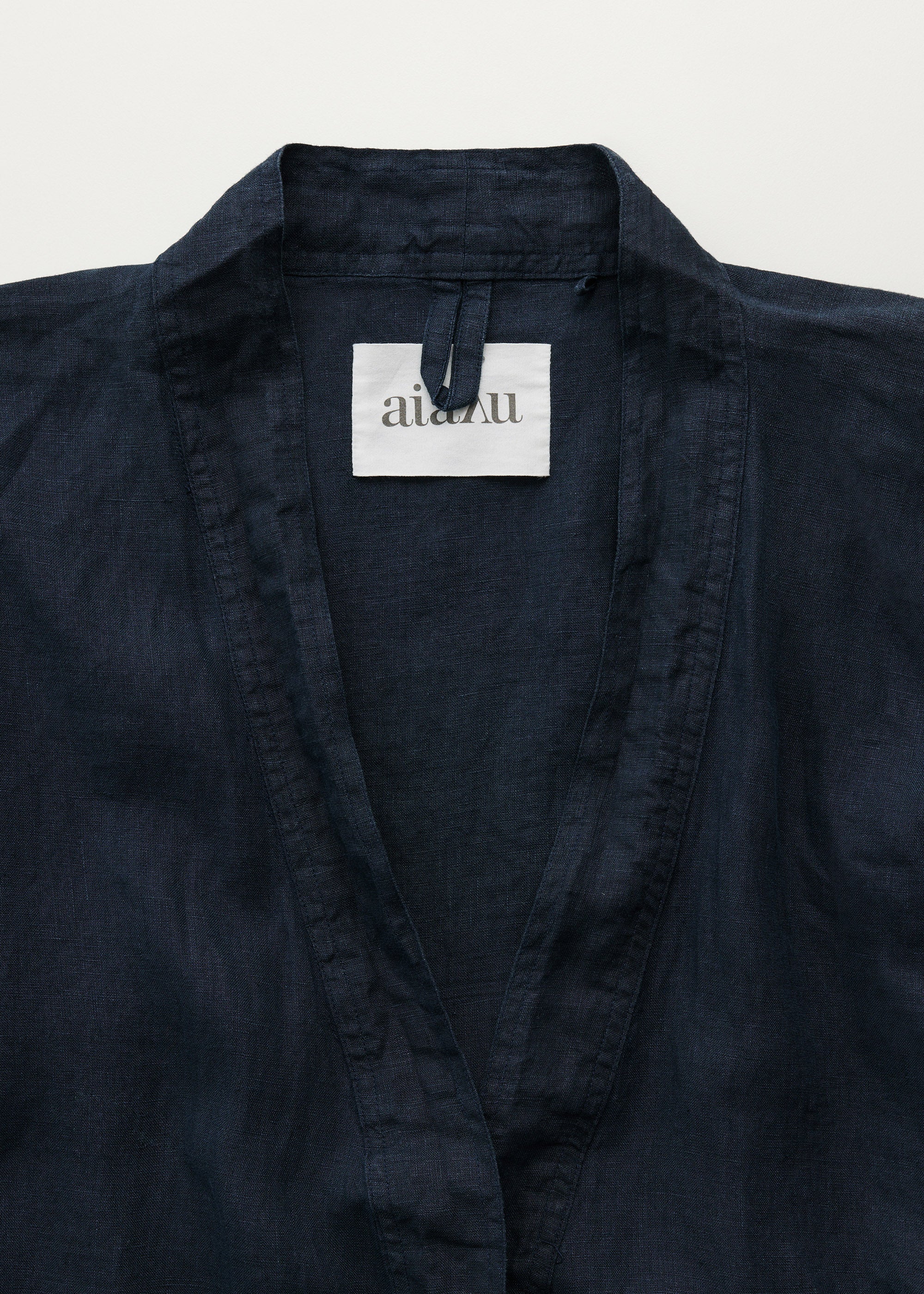 Kimono linen | Navy Bathrobe aiayu