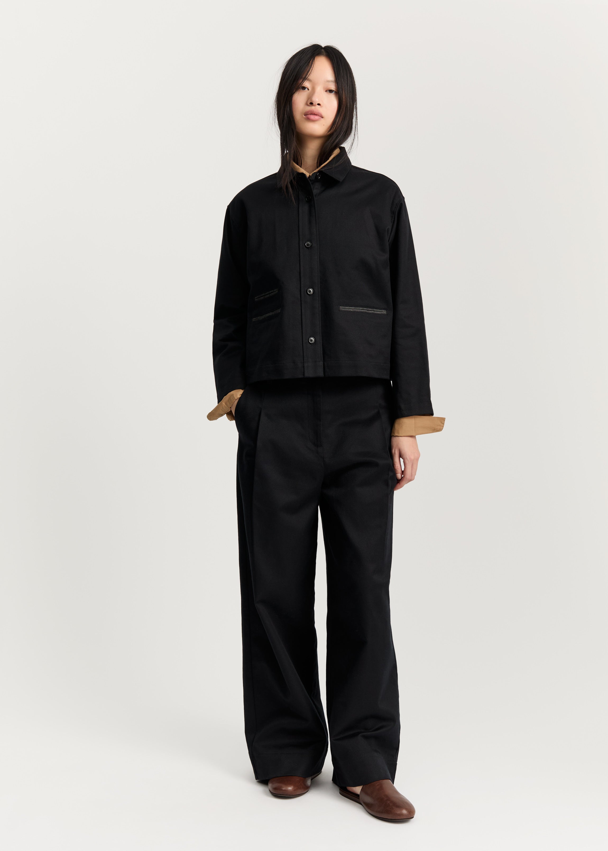 Lela shirt twill | Black Shirt Woven aiayu