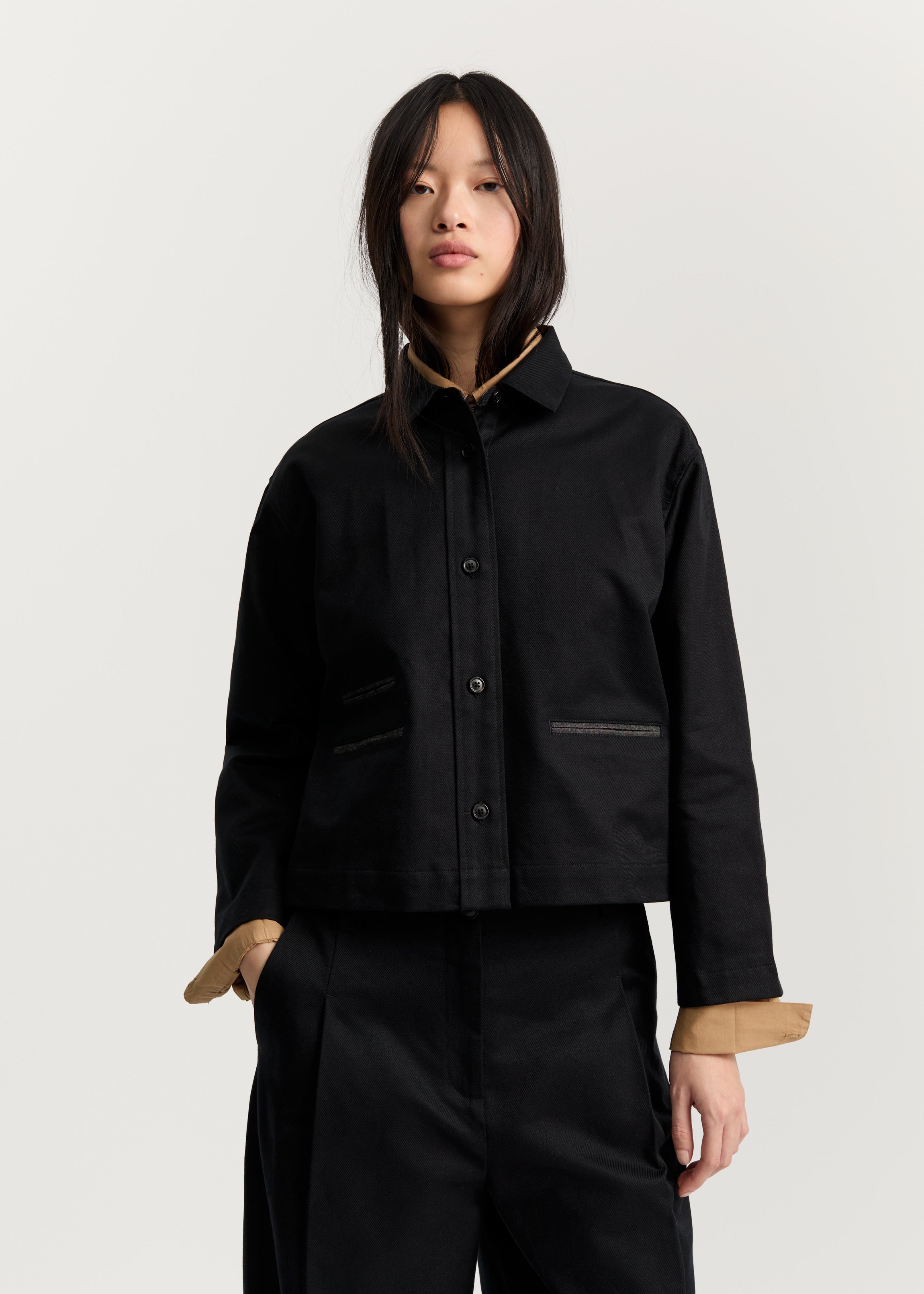 Lela shirt twill | Black Shirt Woven aiayu