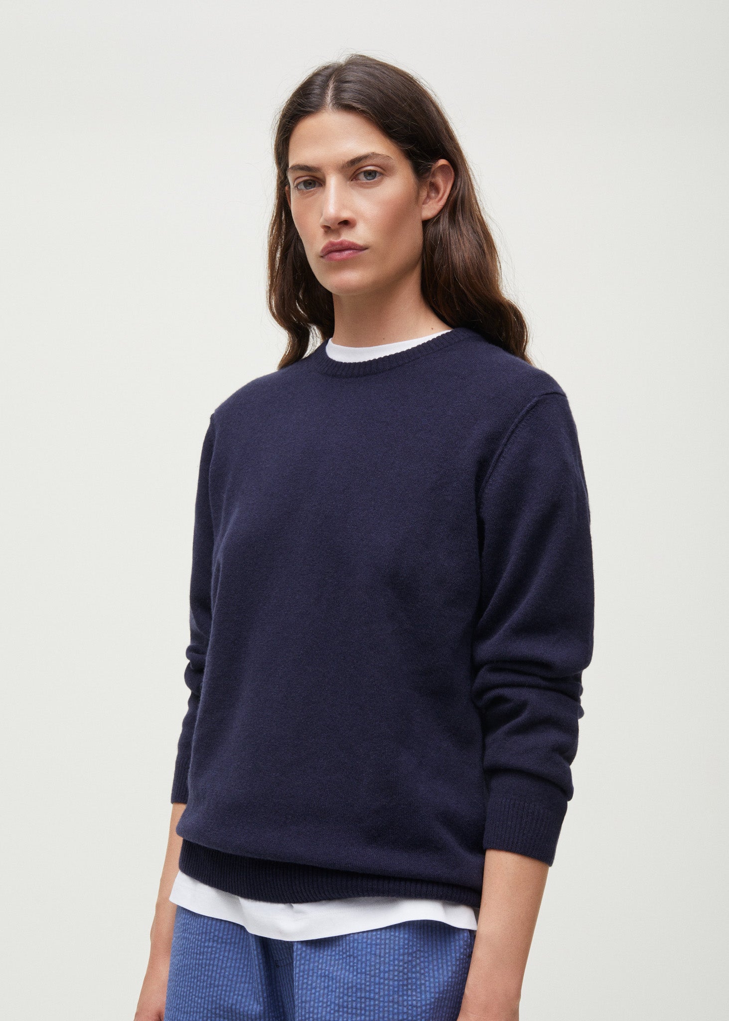 Leonardo sweater – pure cashmere | Black Blue Sweater aiayu