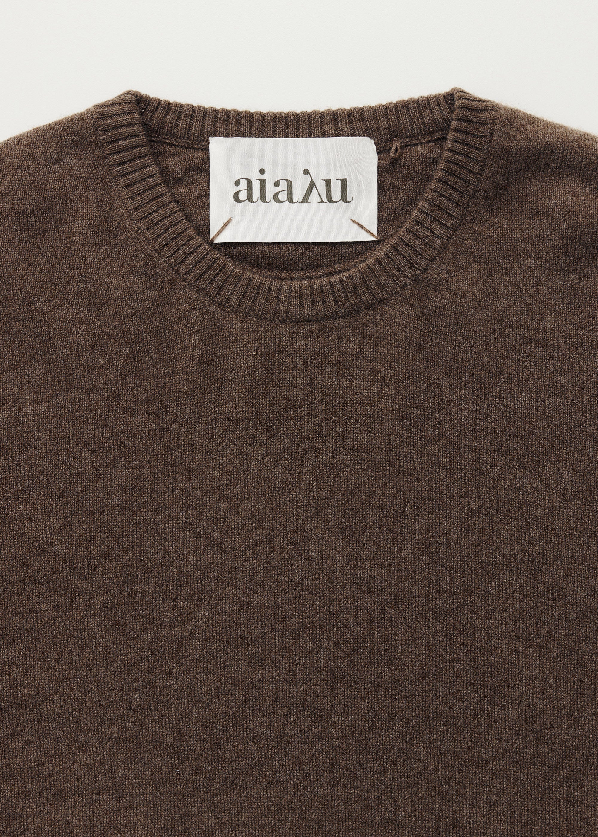 Leonardo sweater – pure cashmere | Pure Dark Brown Sweater aiayu
