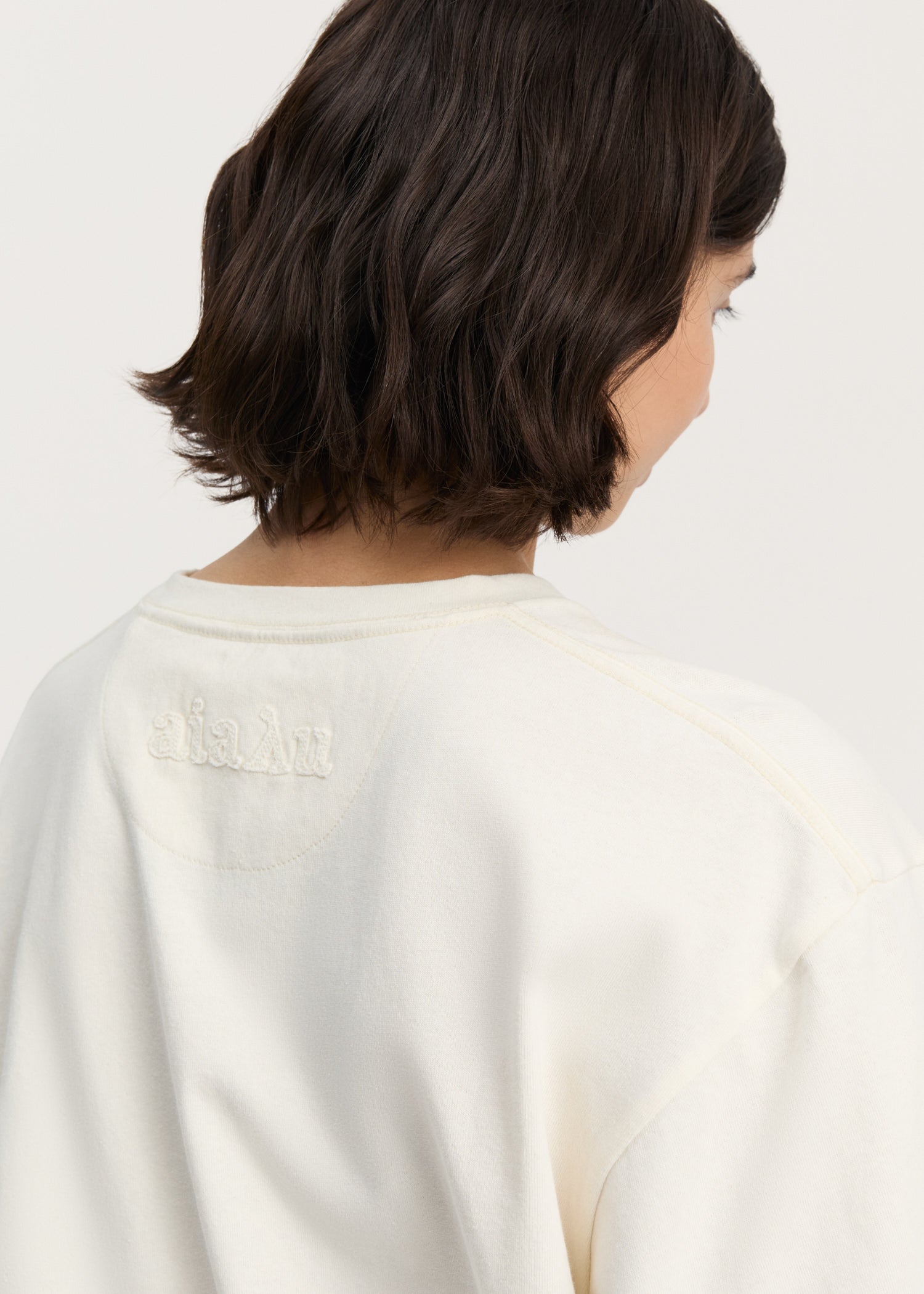 Lui circular tee | Pure Ecru T-shirt aiayu