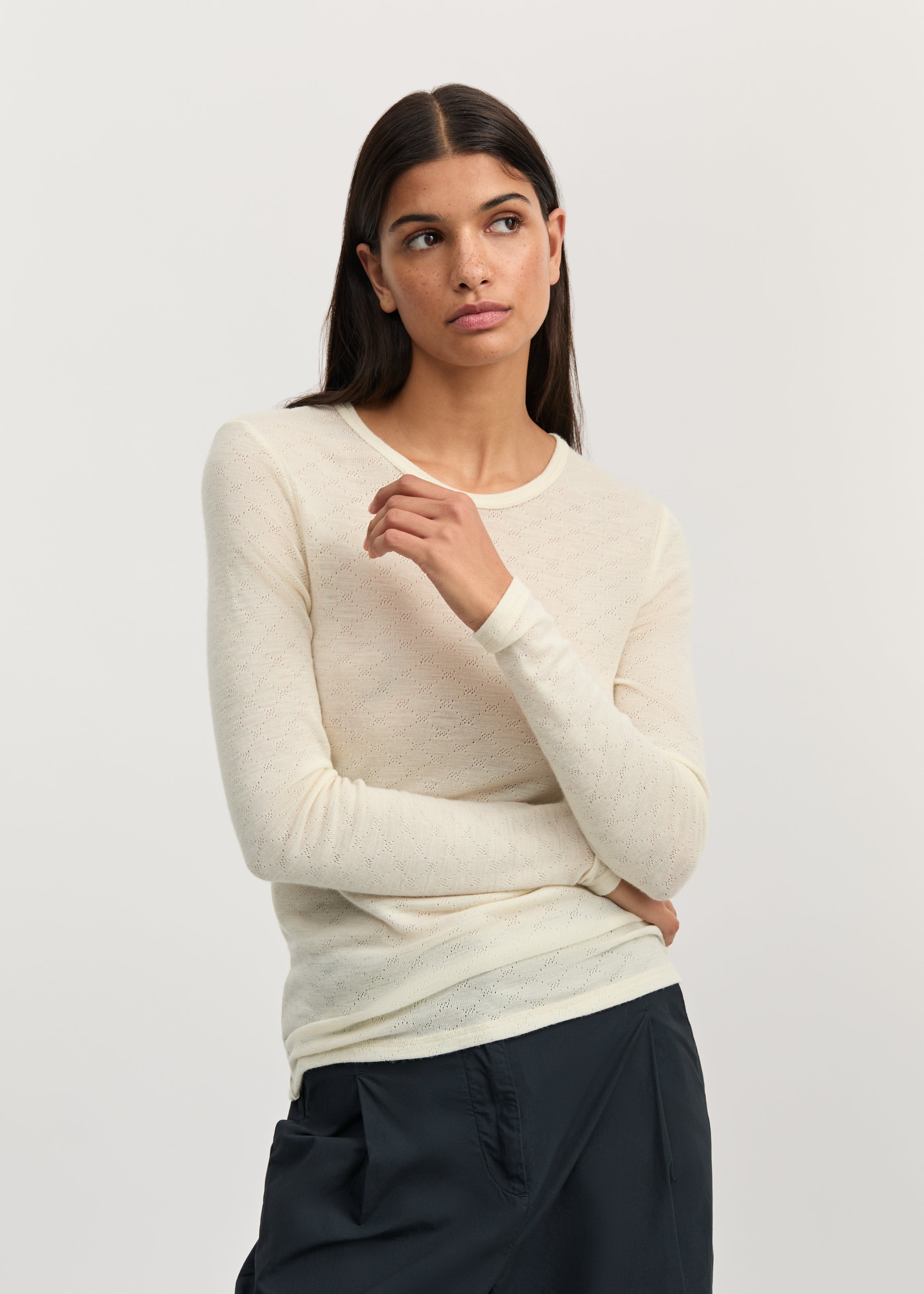 Lumae long sleeve | Pure Ecru T-shirt aiayu