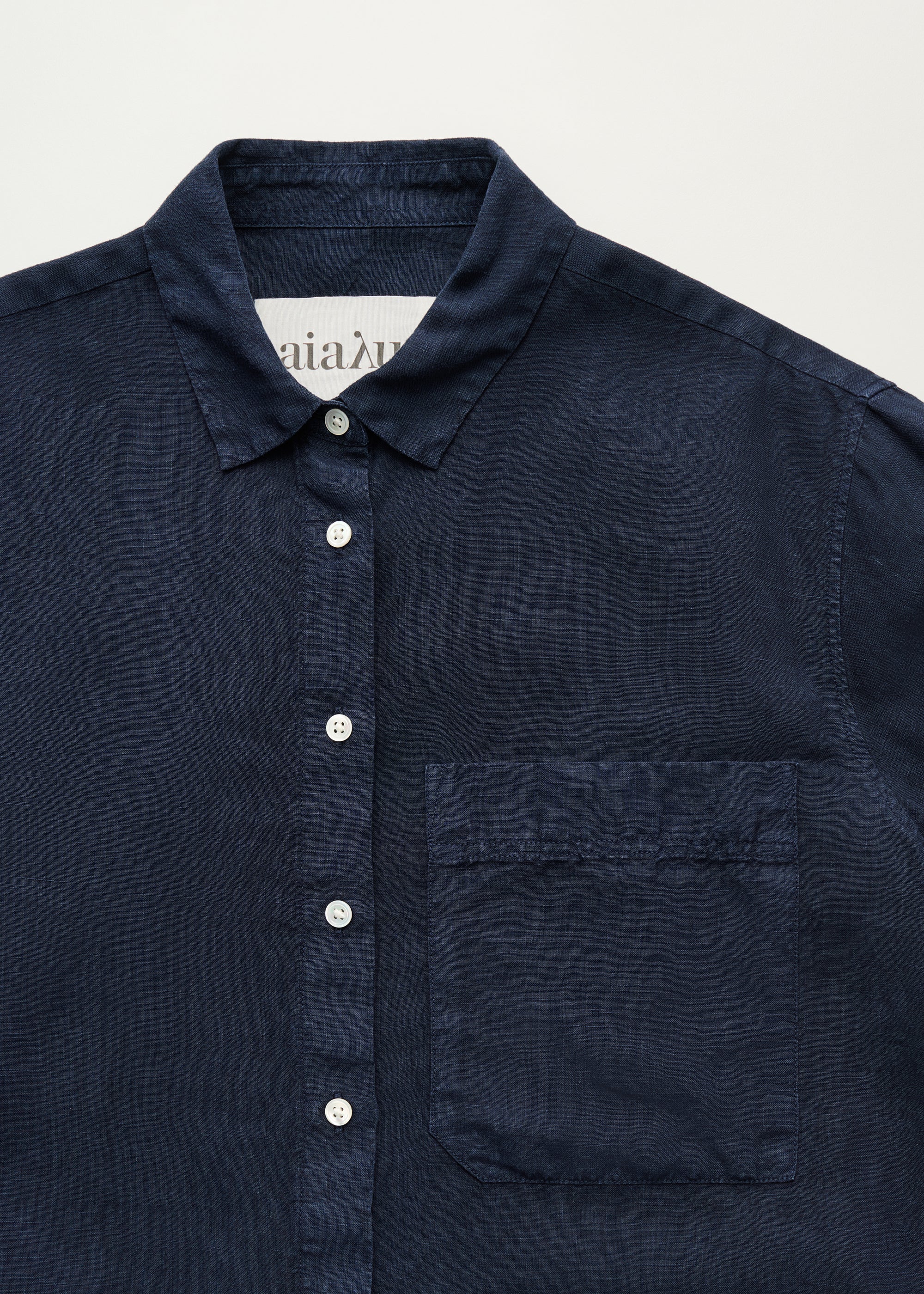 Lynette linen | Navy Shirt Woven aiayu