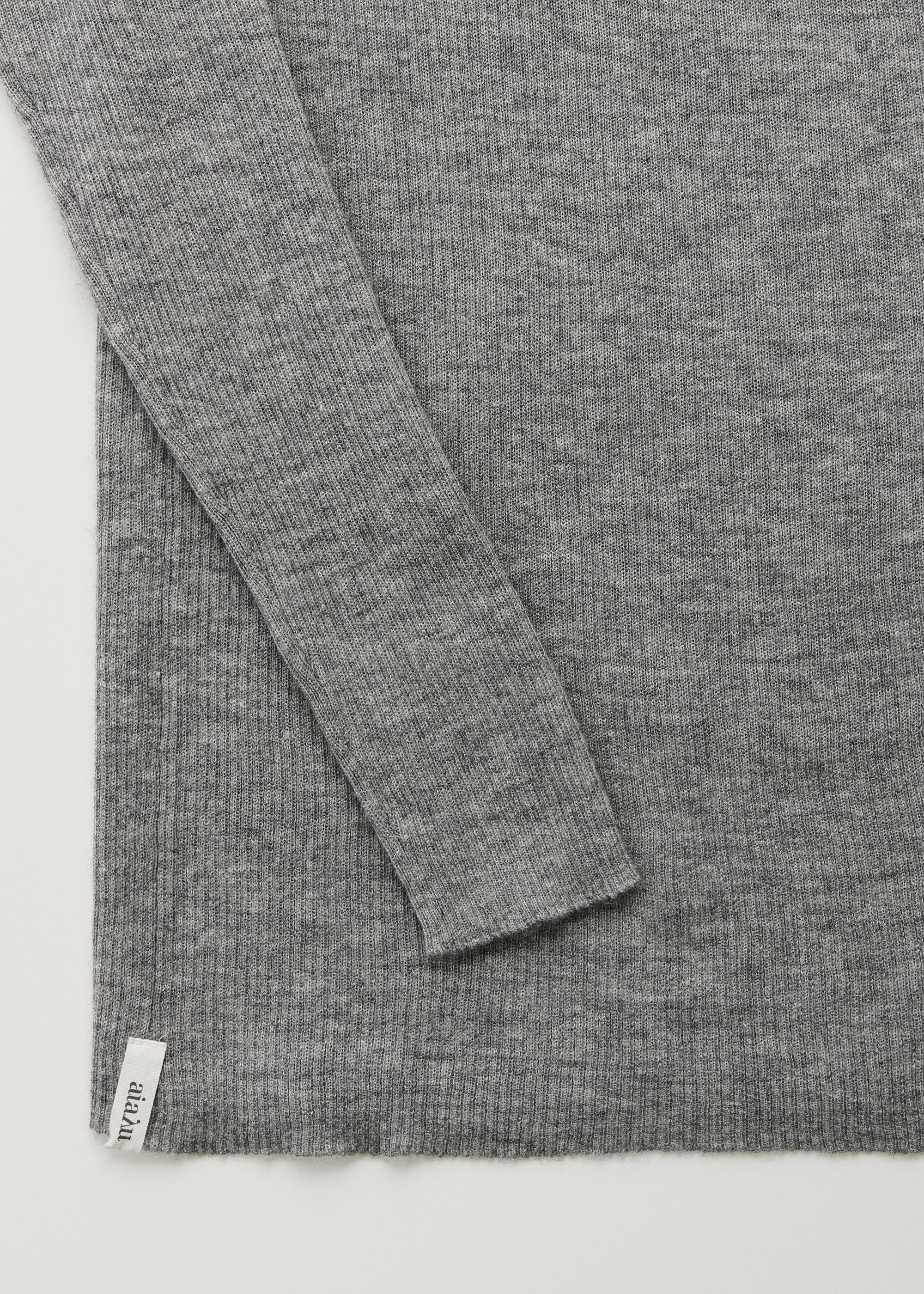 Madigan blouse – cashmere | Grey Melange Blouse aiayu