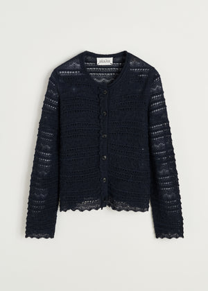 Mateo cardigan – pure llama | Black Navy Cardigan aiayu