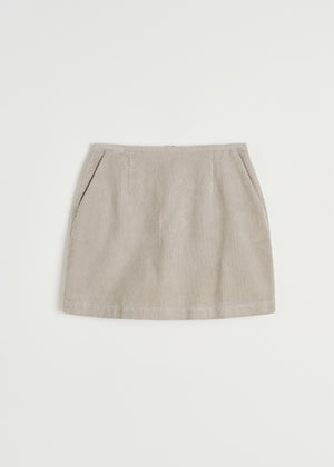 Mini skirt corduroy | Silver Skirt aiayu