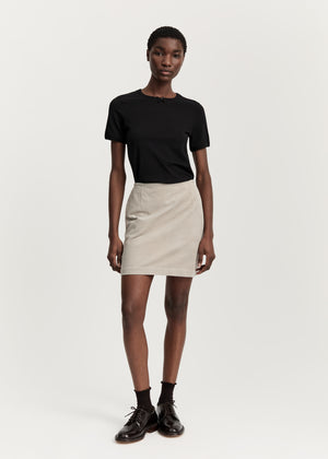 Mini skirt corduroy | Silver Skirt aiayu