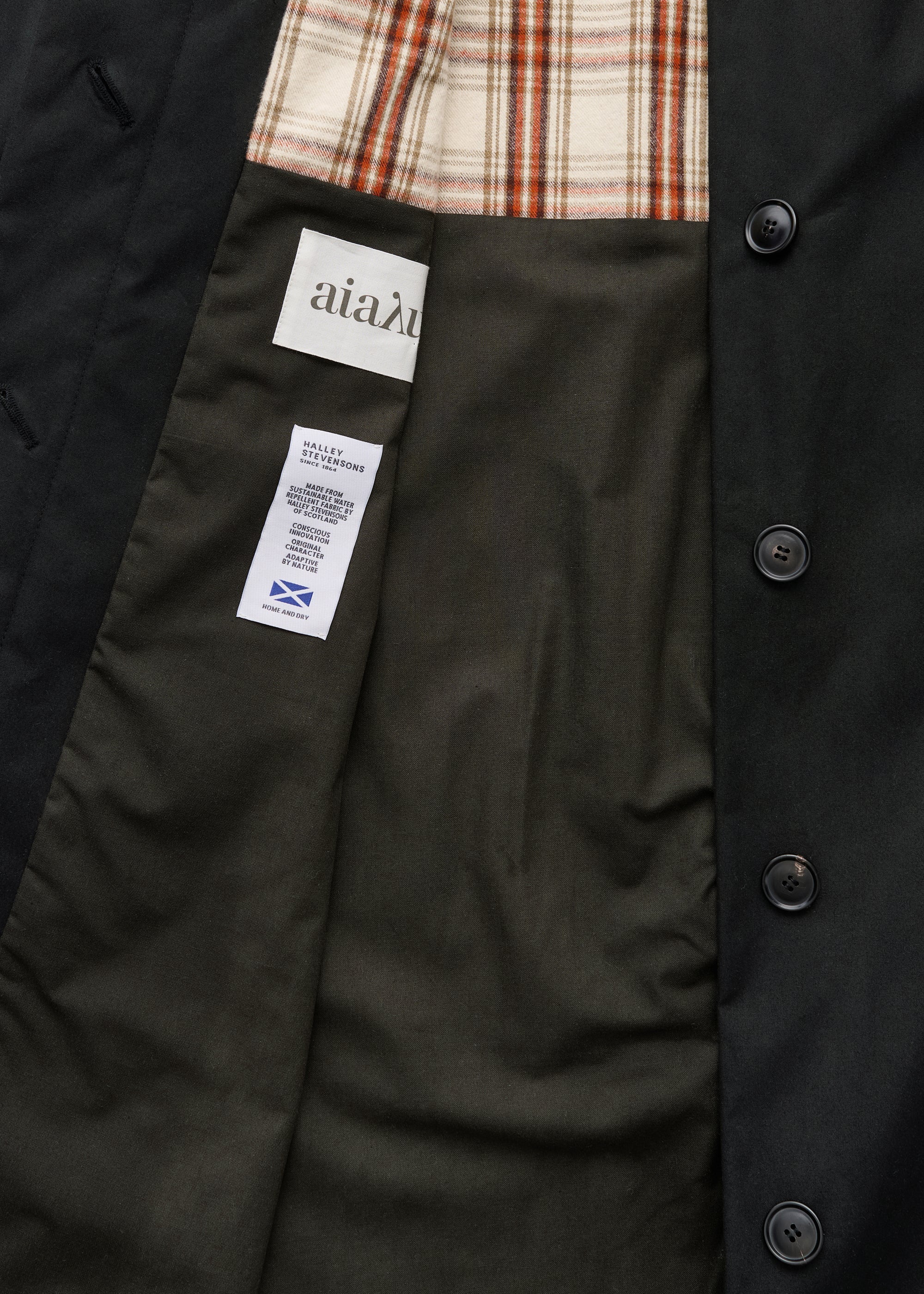 Noor coat – oilskin | Black Jacket aiayu