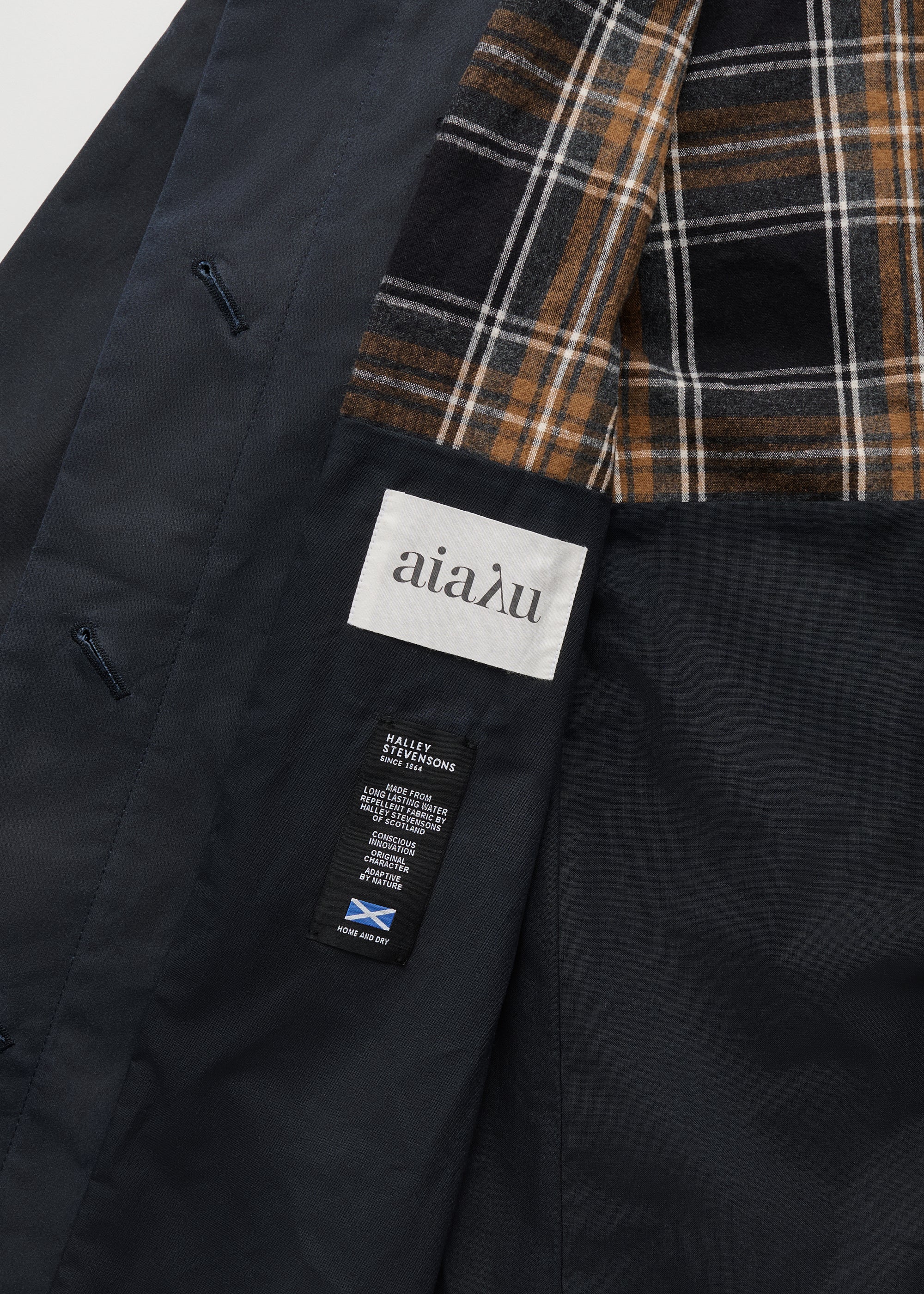 Noor coat – oilskin | Navy Jacket aiayu