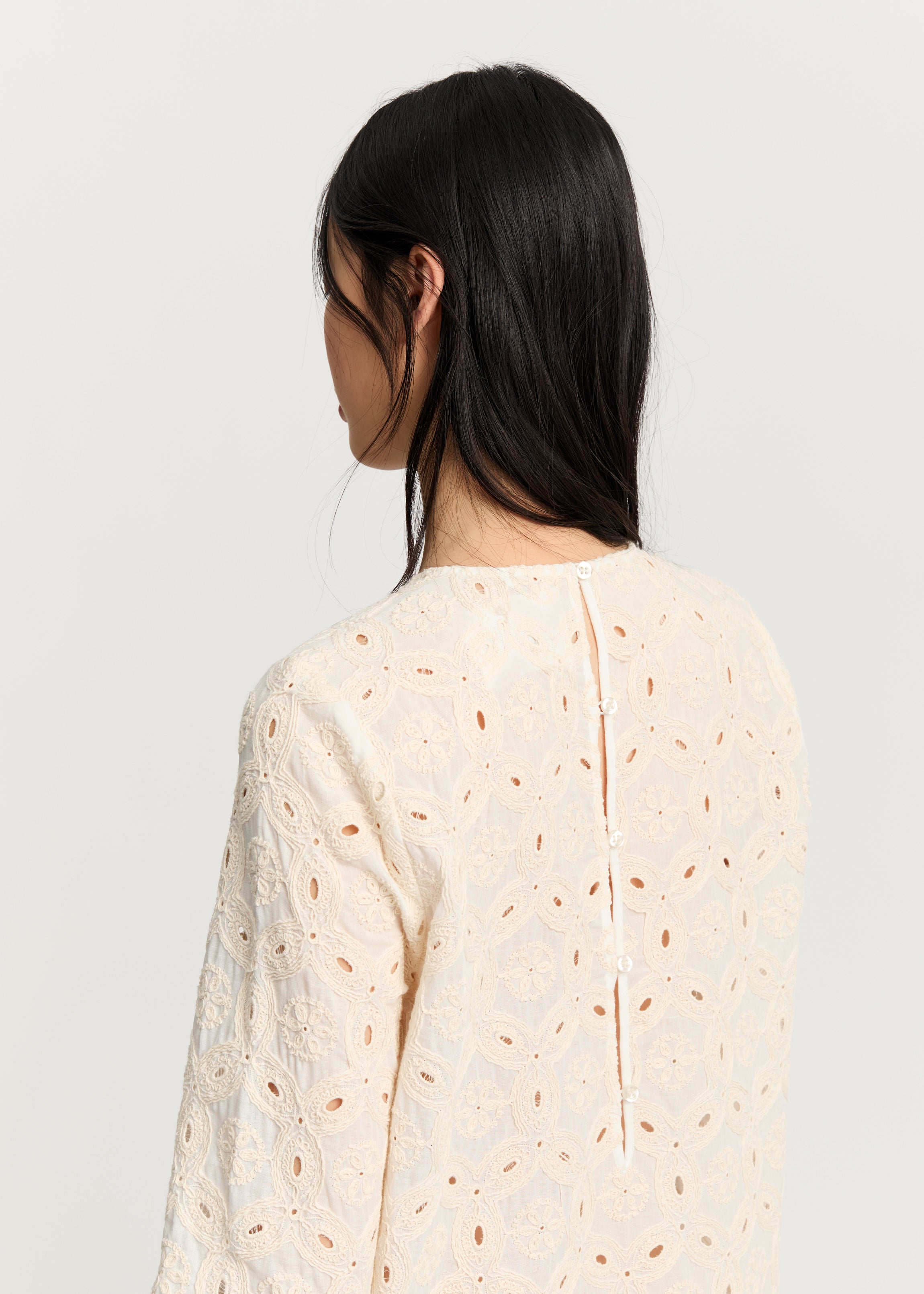 Novia dress embroidery | Pure Ecru Dress aiayu