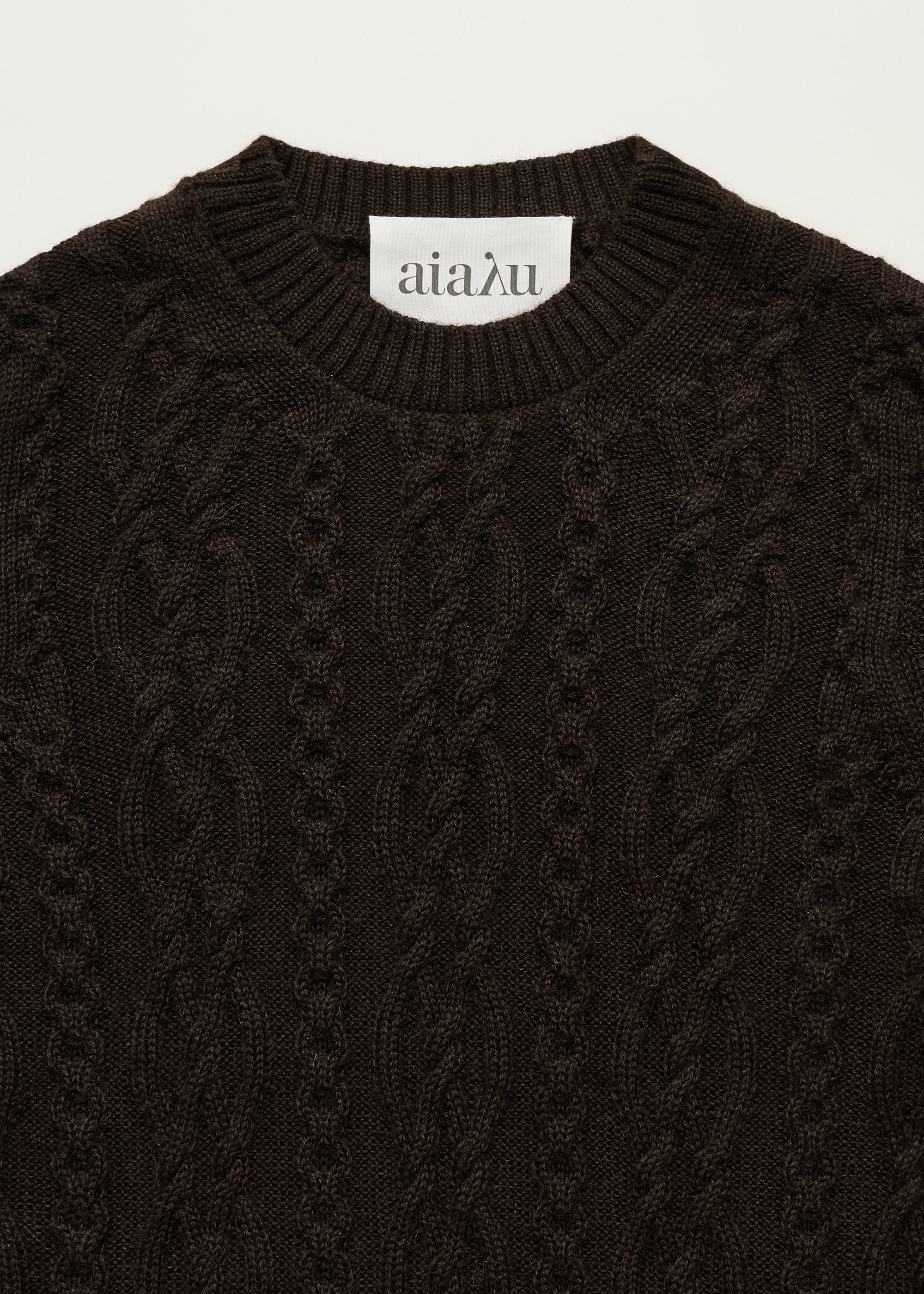 Orenda sweater – llama | Pure Dark Brown Sweater aiayu